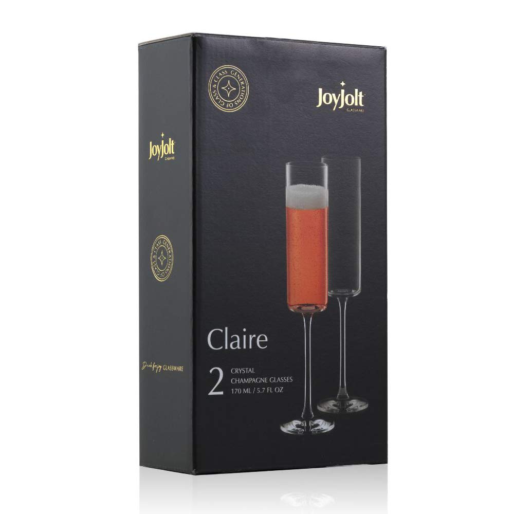 Crystal Champagne Glasses - Set of 2