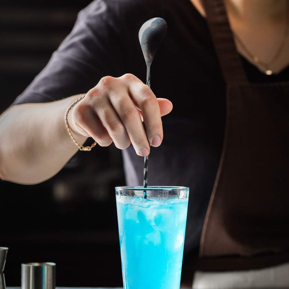Cuillère à mélanger à cocktail en acier inoxydable
