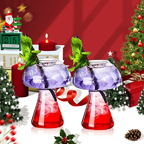 Verres à Cocktail Champignon en Cristal
