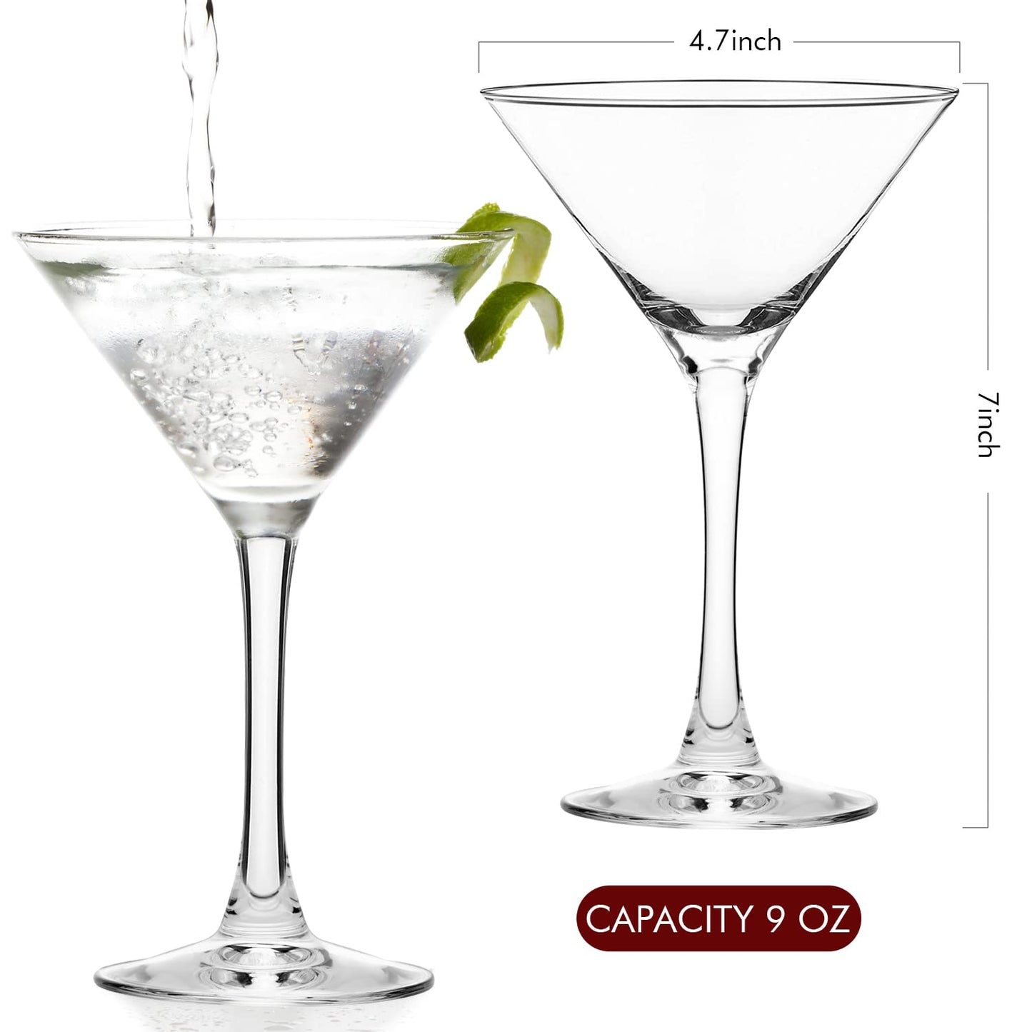 Crystal Martini Glasses – Set of 2