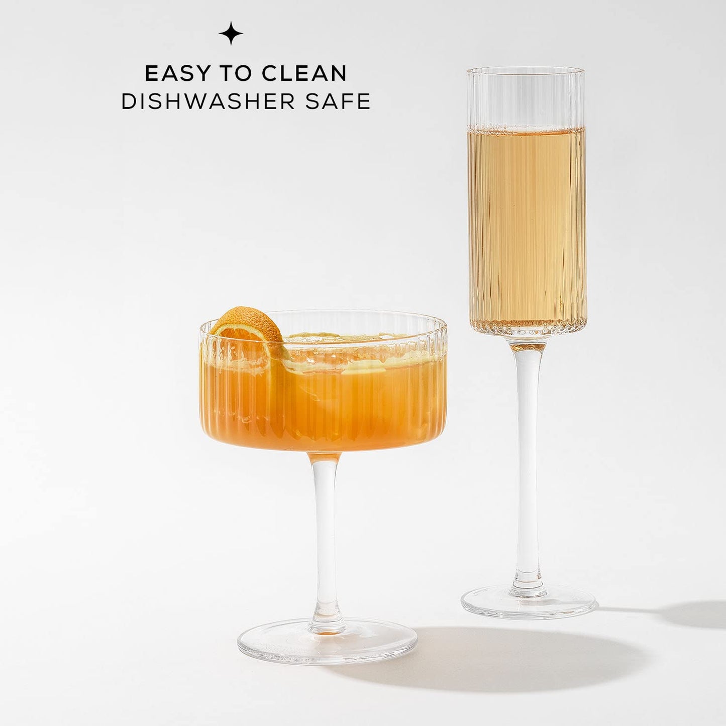 Champagne Glasses Flute - Set of 2