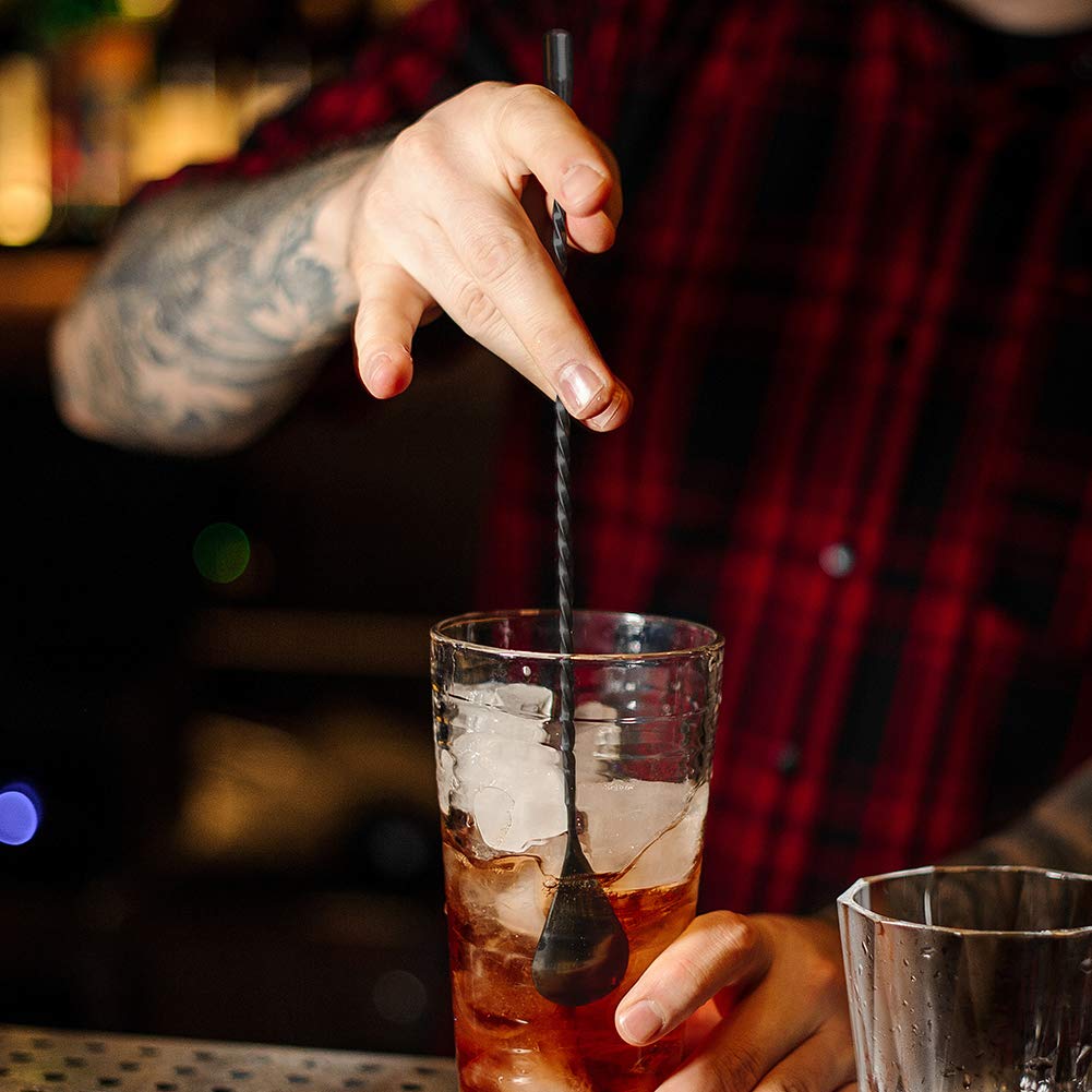 Cuillère à mélanger à cocktail en acier inoxydable