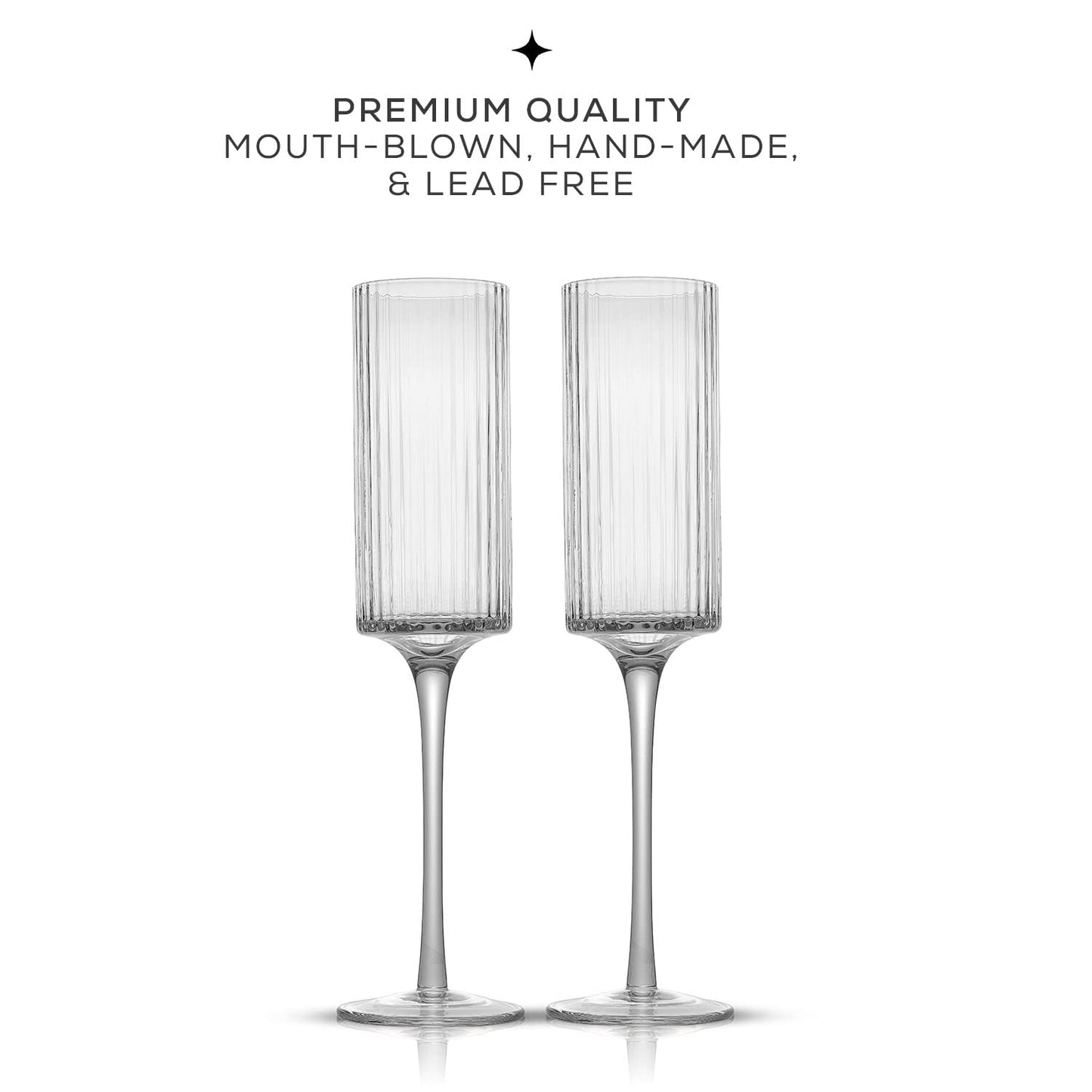 Champagne Glasses Flute - Set of 2