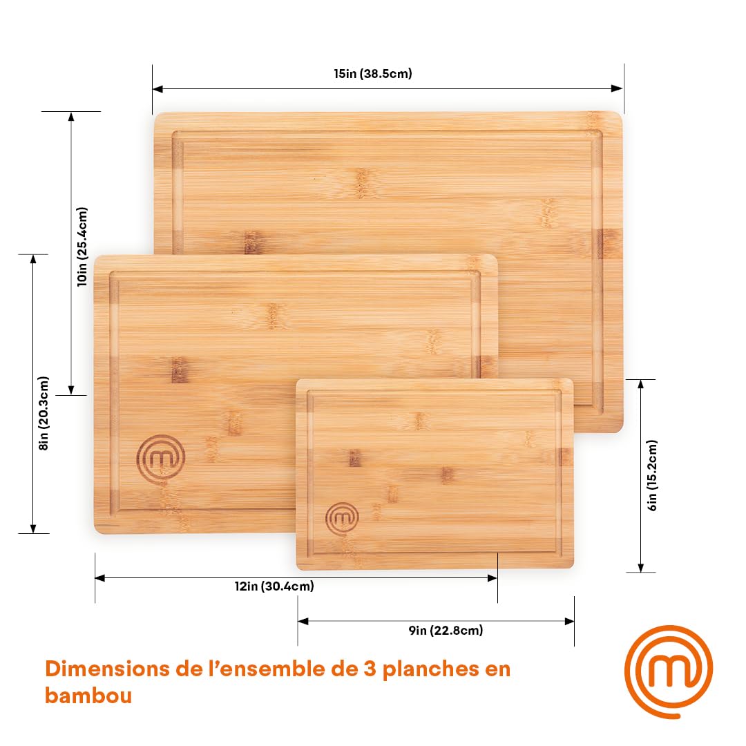 Lot de 3 Planche à Découper en Bois