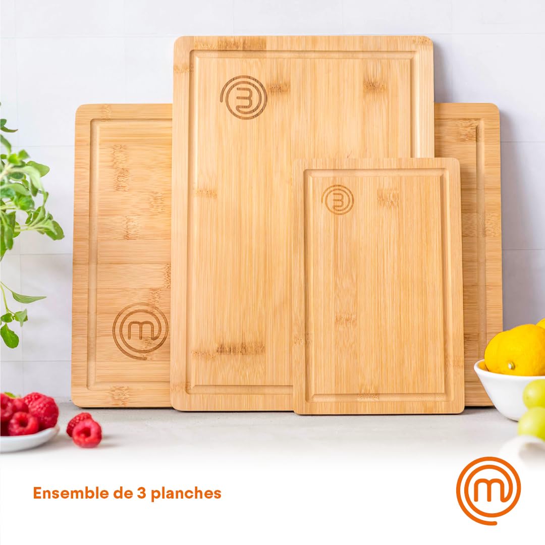 Lot de 3 Planche à Découper en Bois