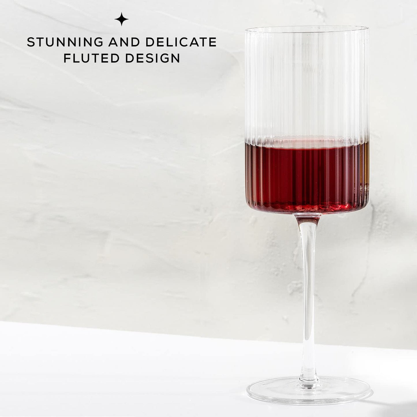 Fluted Wine Glasses - Set of 2