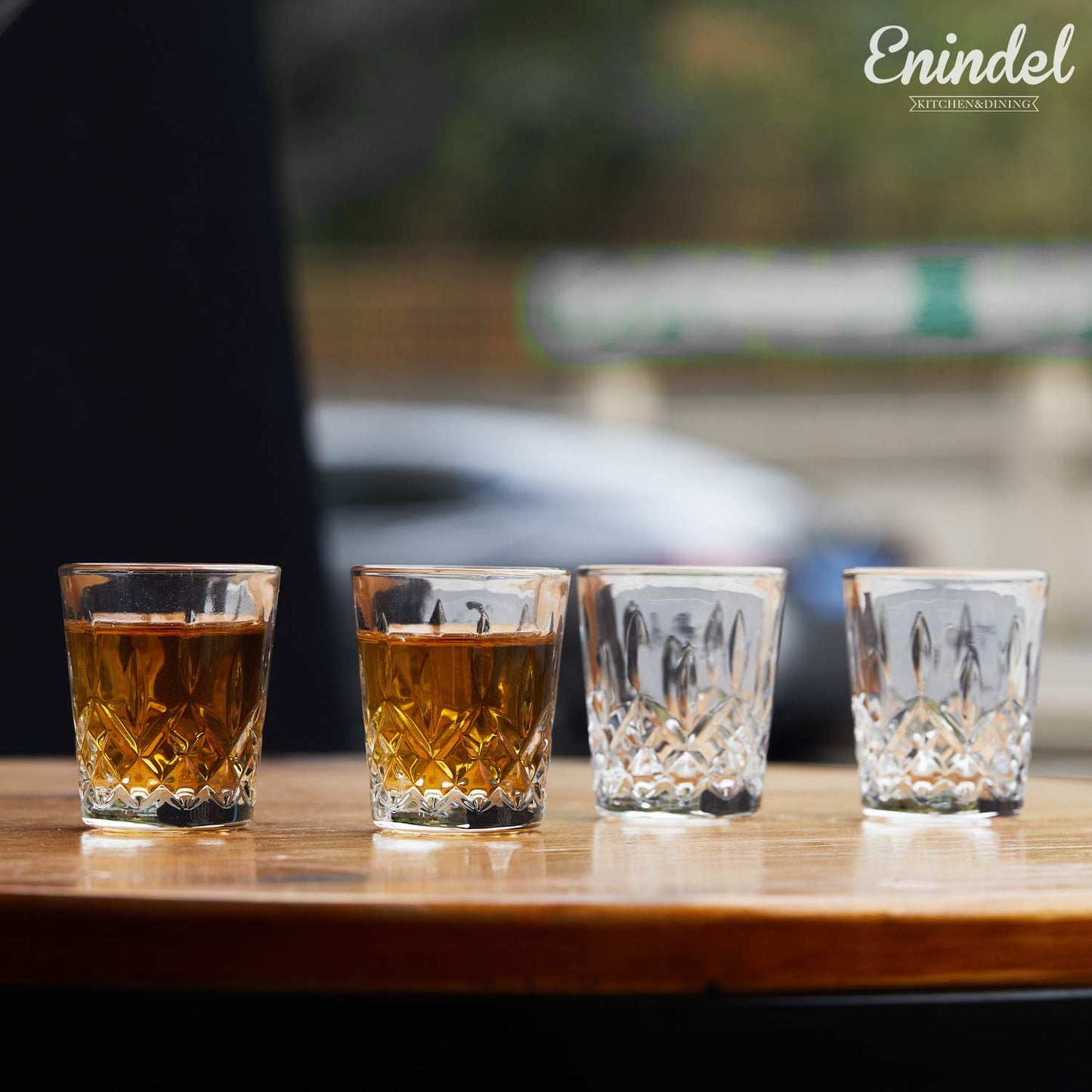 Carved Patterns Shot Glasses - Set of 6