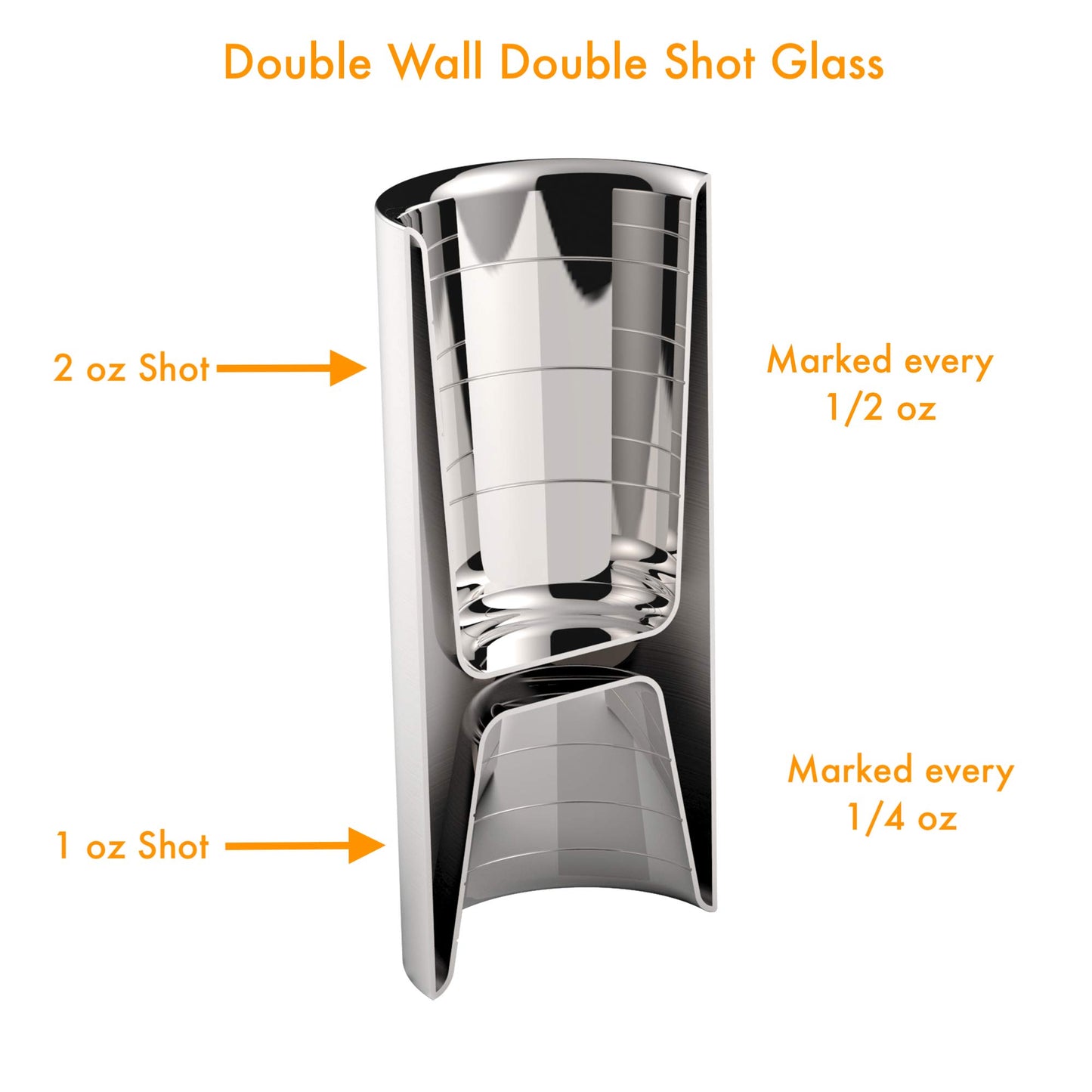 Stainless Steel Double Jigger 2oz/1oz