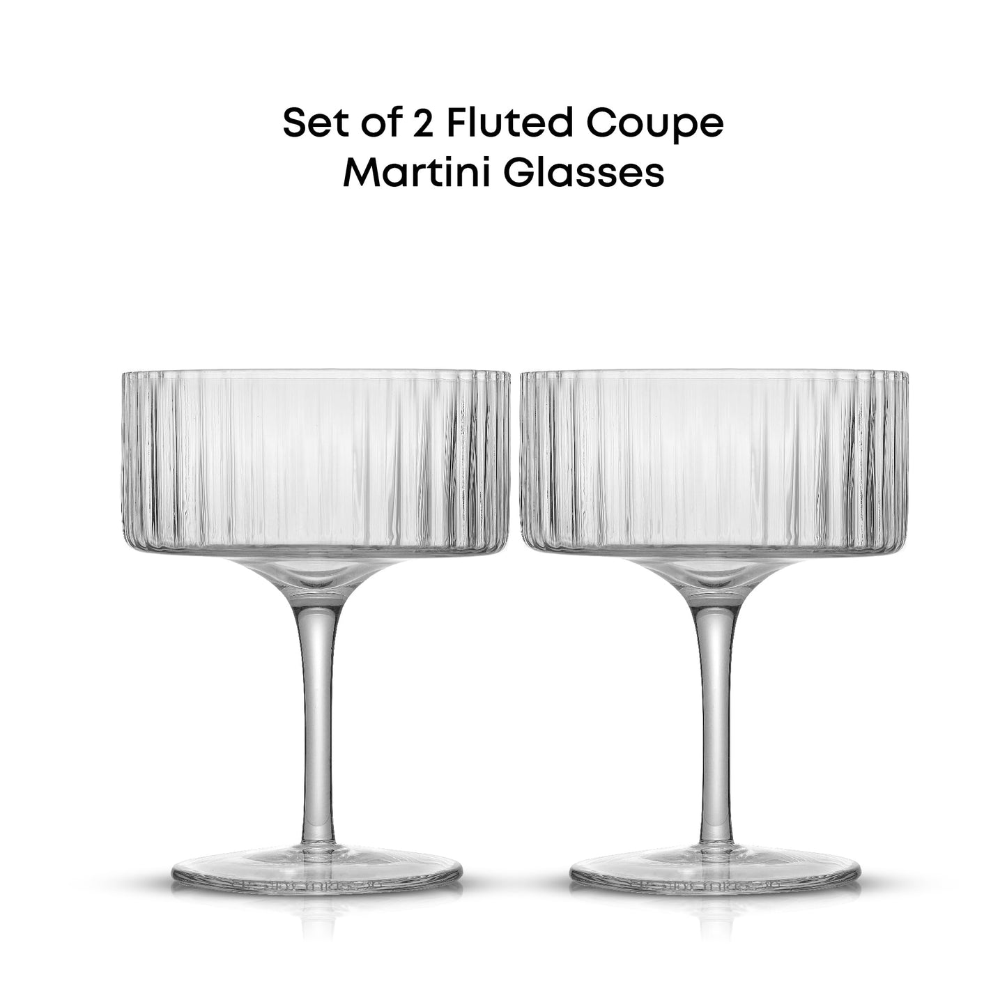 Vintage Fluted Coupe Glasses – Set of 2