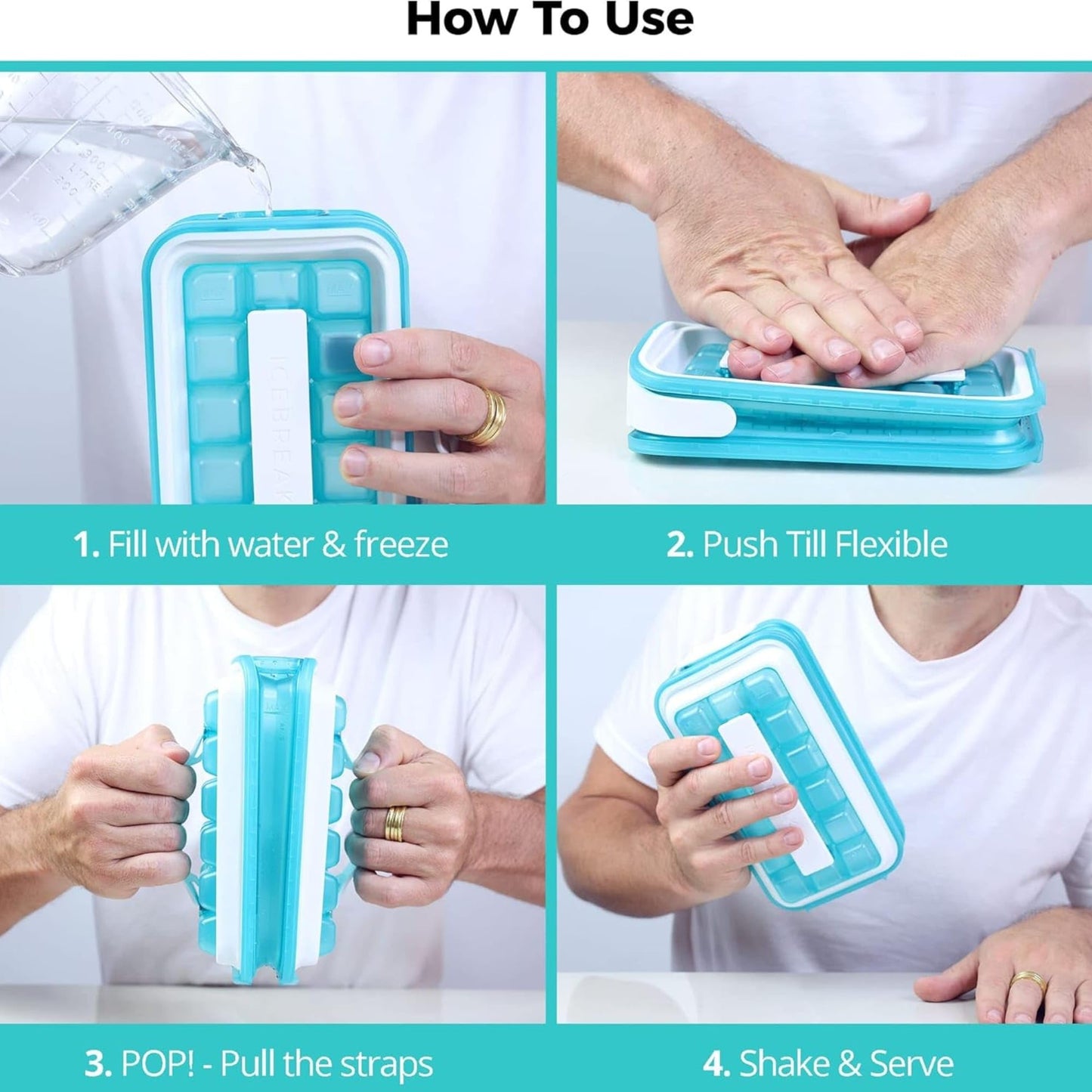 POP 4-in-1 Ice Cube Tray with Lid