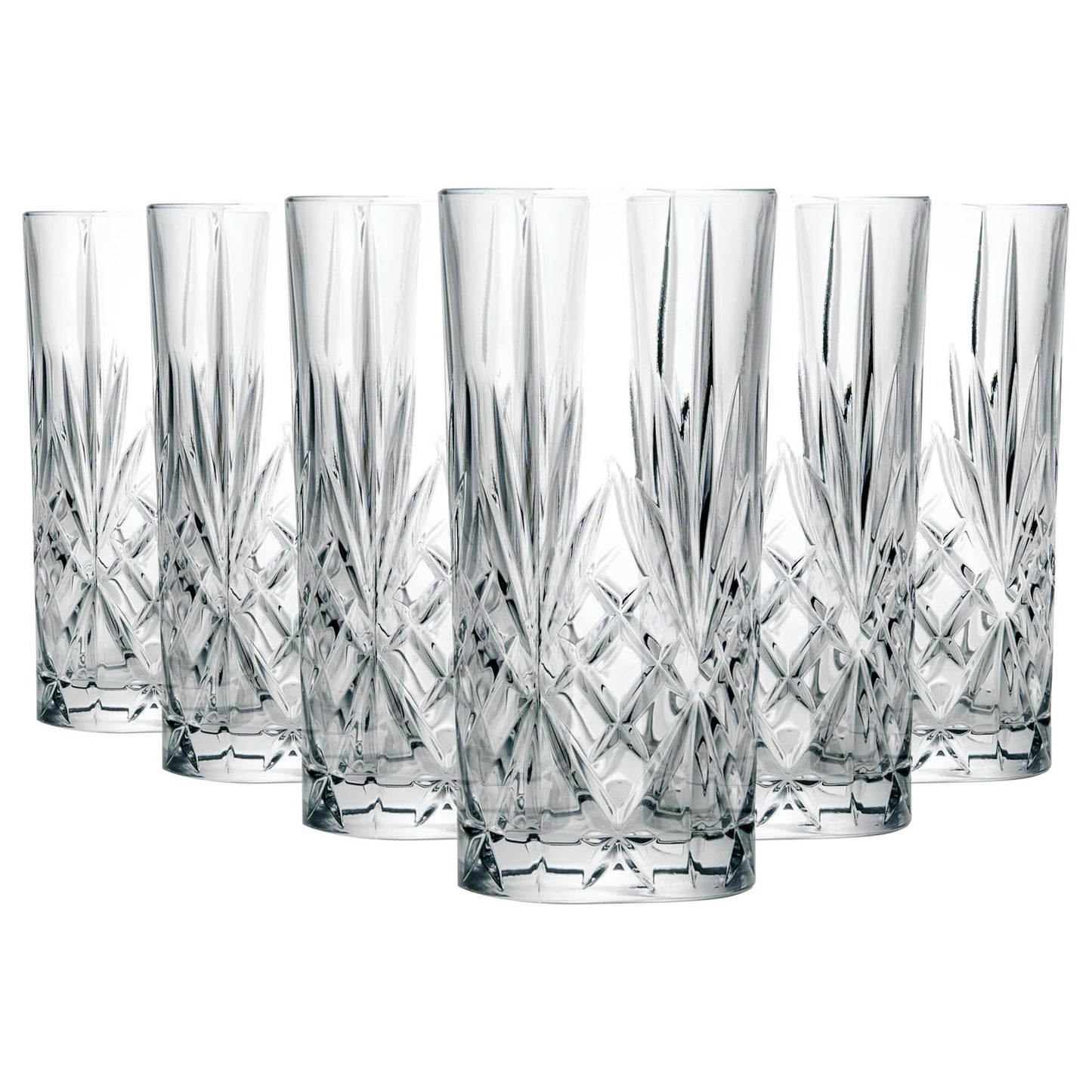 Verres Long Drink en Cristal - Lot de 6
