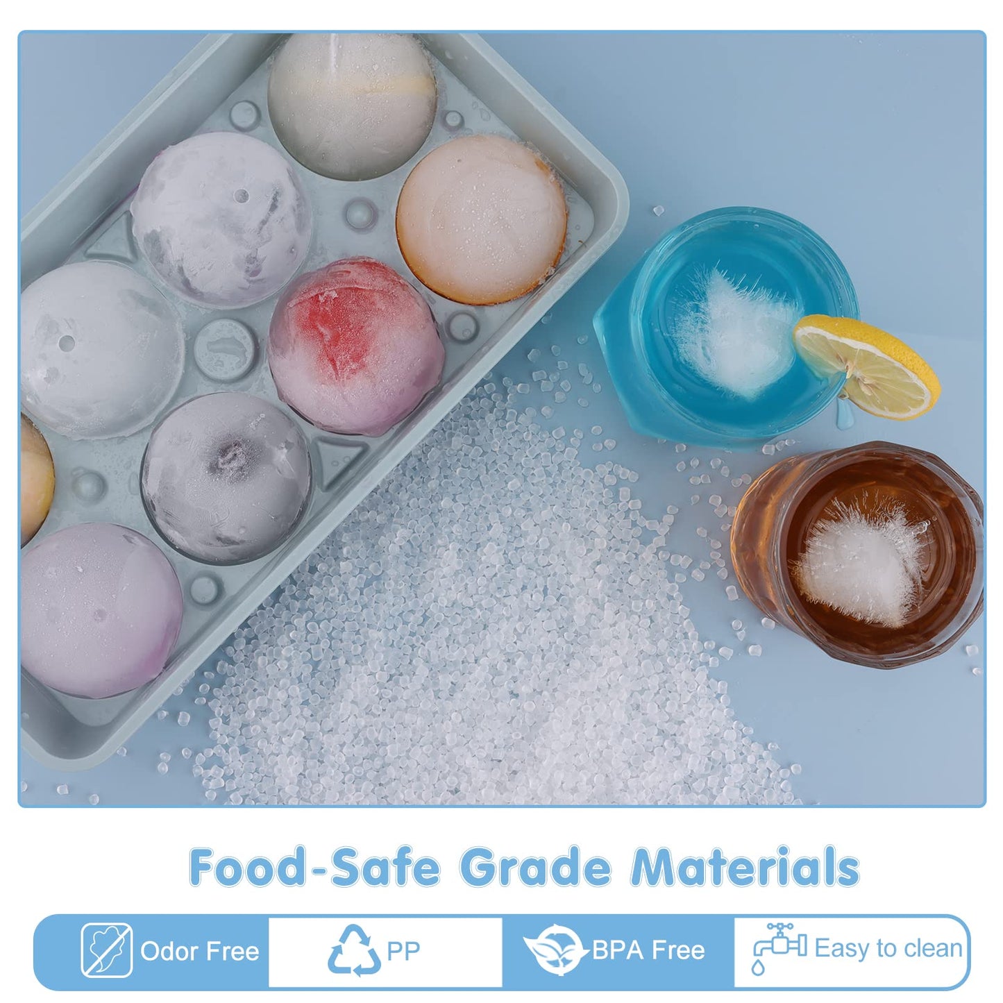 Large Ice Ball Mold – Easy Release Round Whiskey Ice Tray