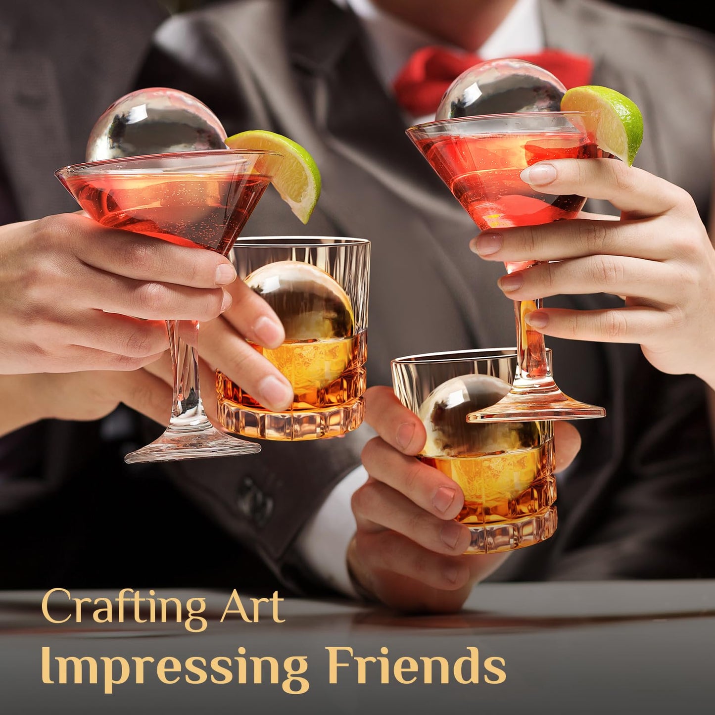 Clear Ice Ball Maker – Stainless Steel Insulated Whiskey Ice Mold