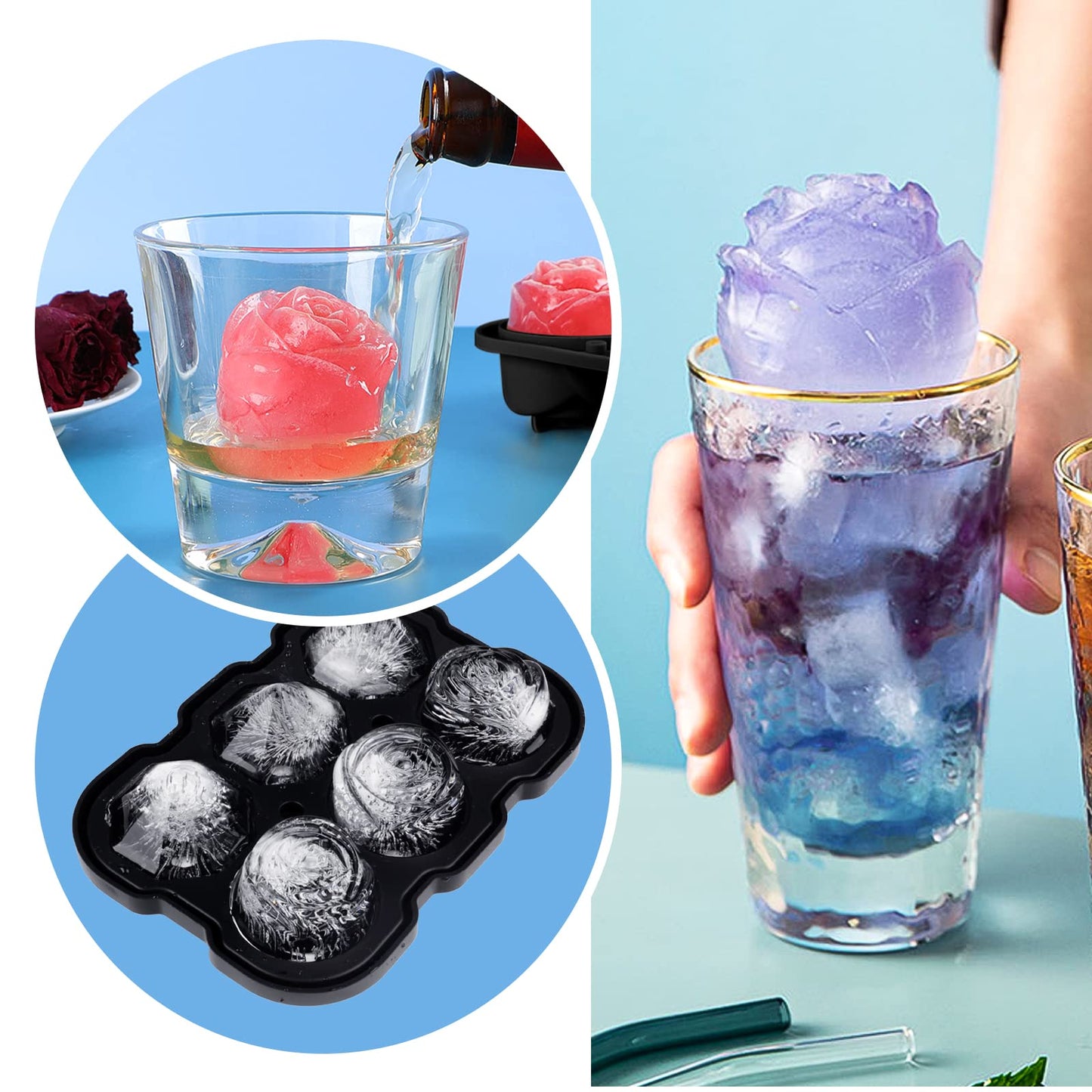 Rose & Diamond Ice Cube Tray