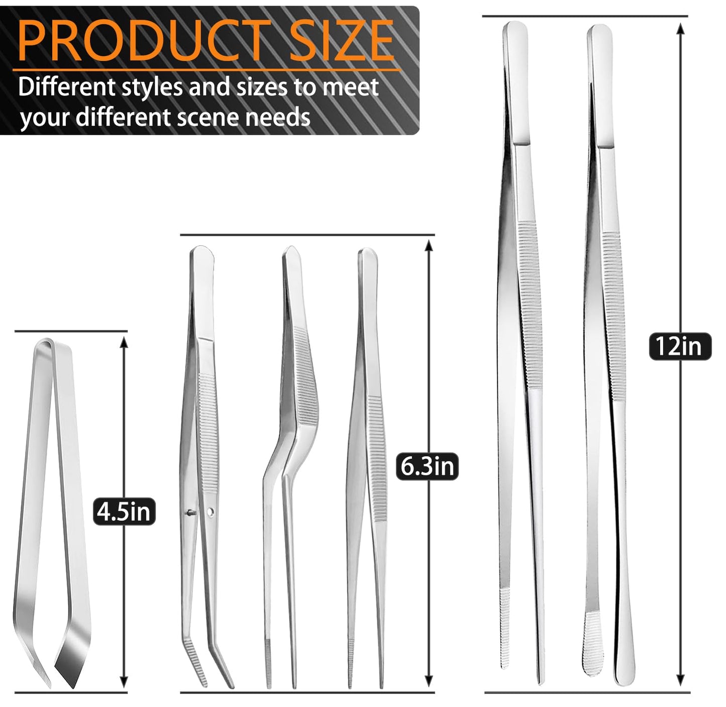 Professional Precision Kitchen Tweezers Set