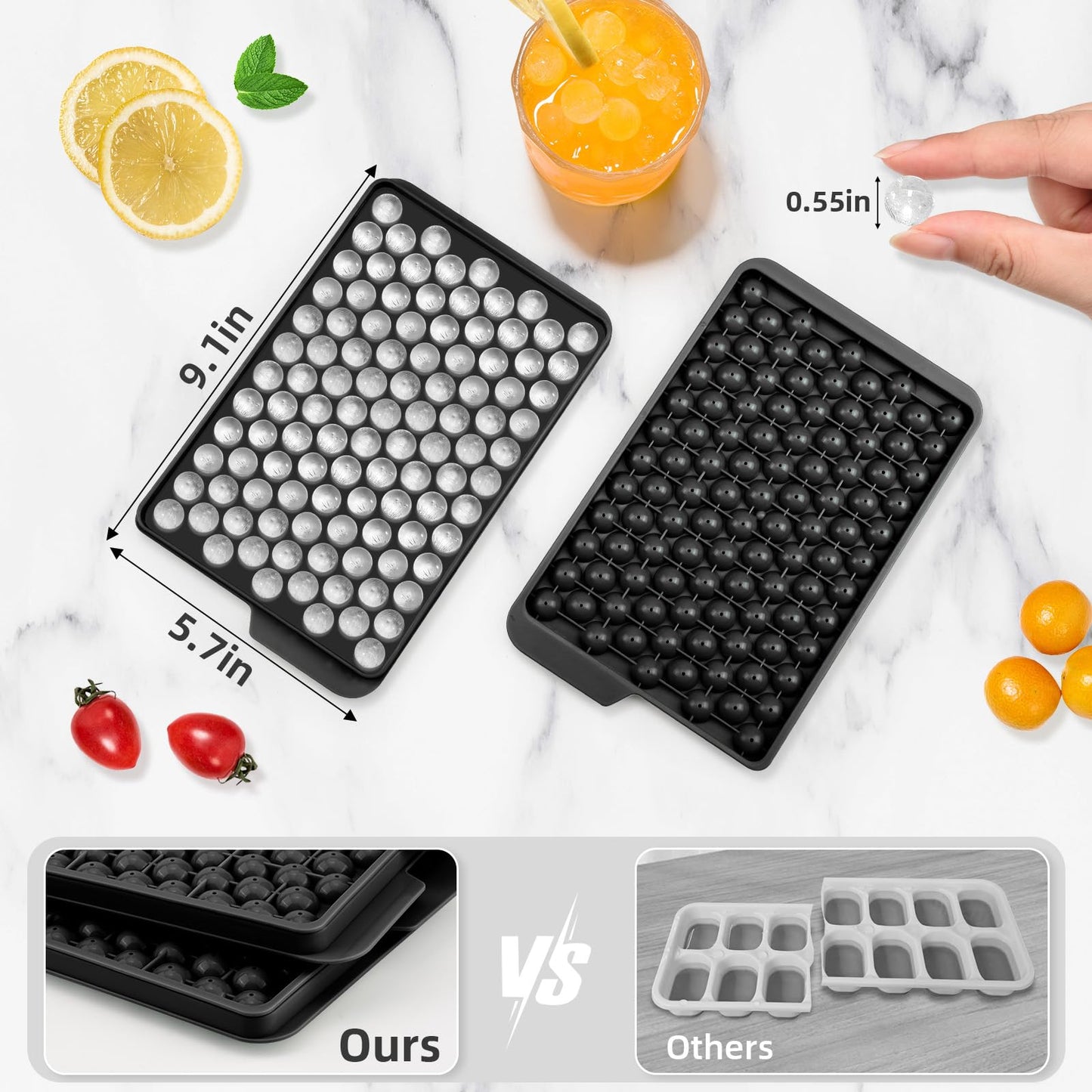 Mini Ice Ball Tray – Ice Cube Maker with Lid