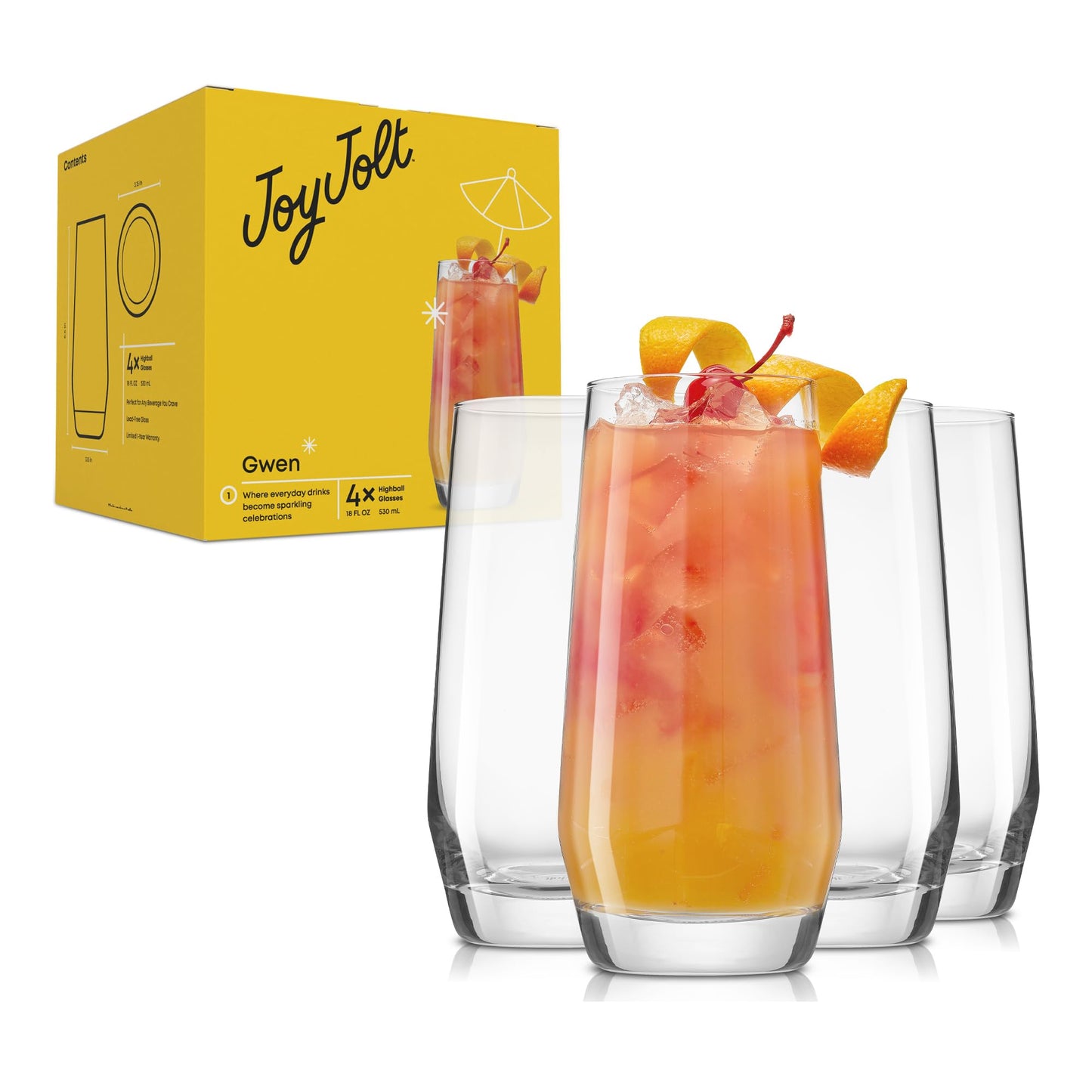 Highball Glasses - Set of 4