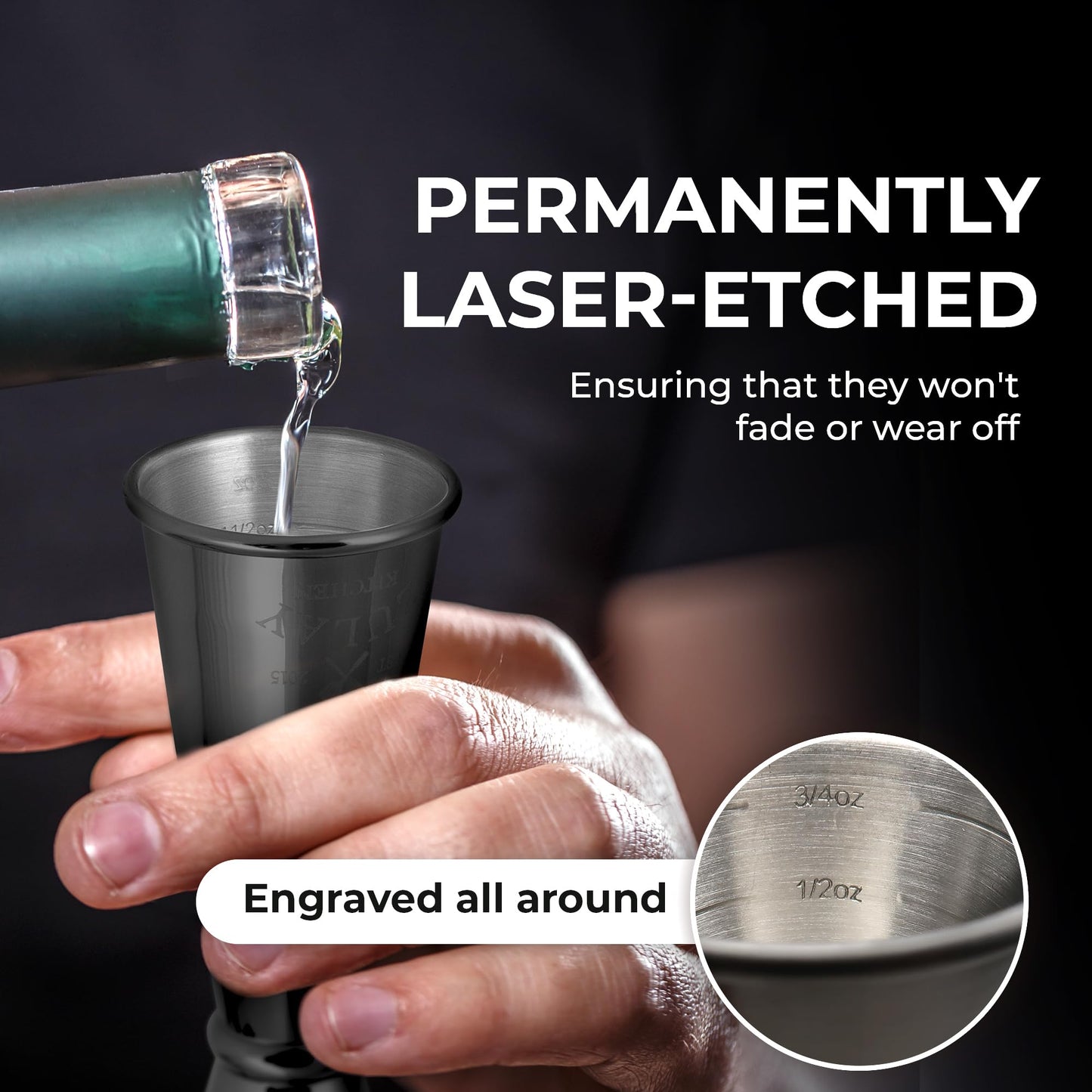 Zulay Premium Stainless Steel Cocktail Jigger