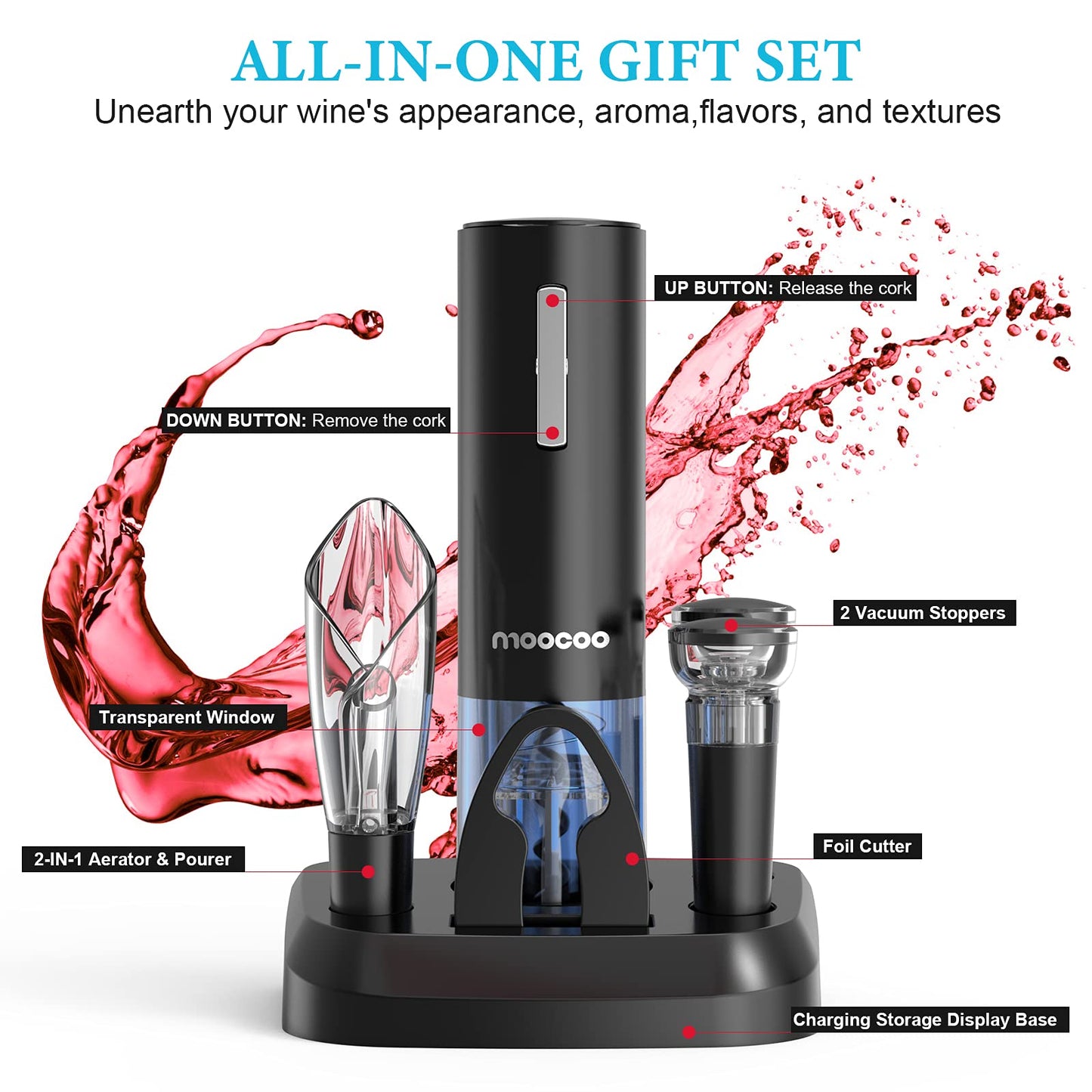 Electric Wine Opener Set