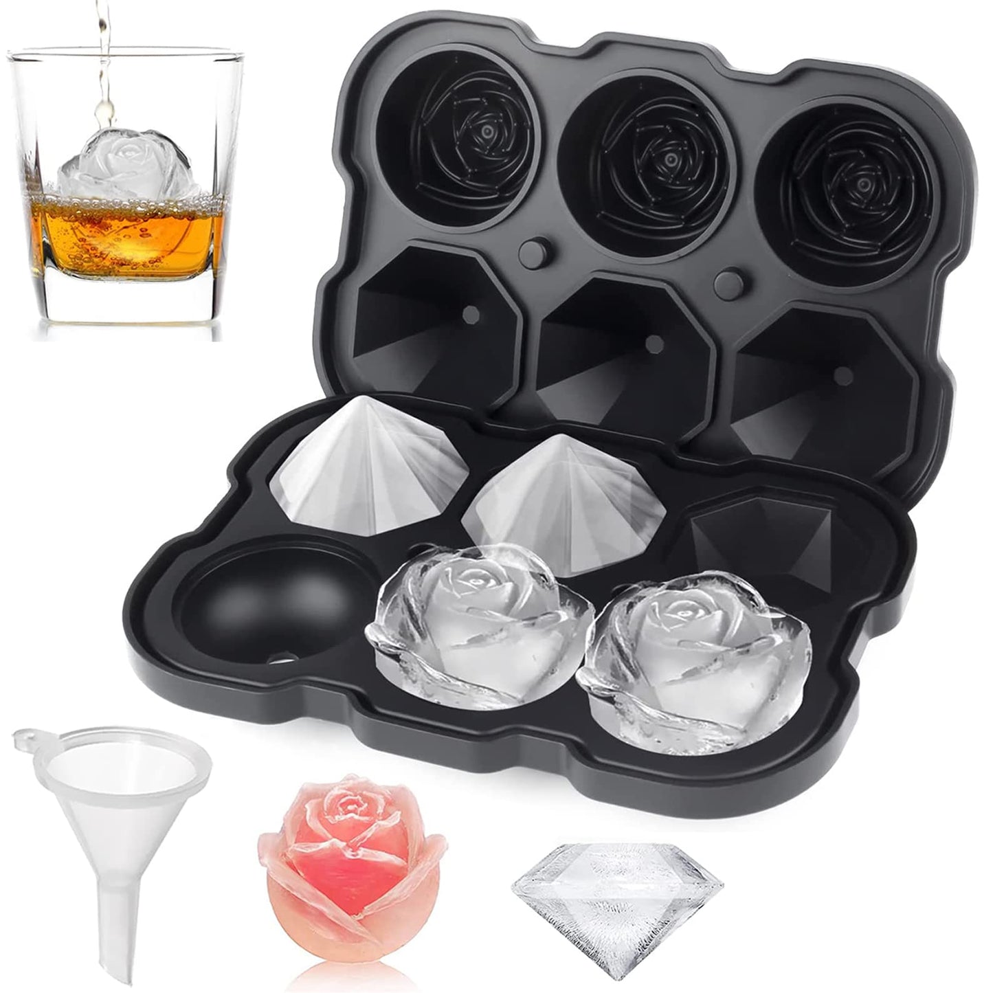 Rose & Diamond Ice Cube Tray