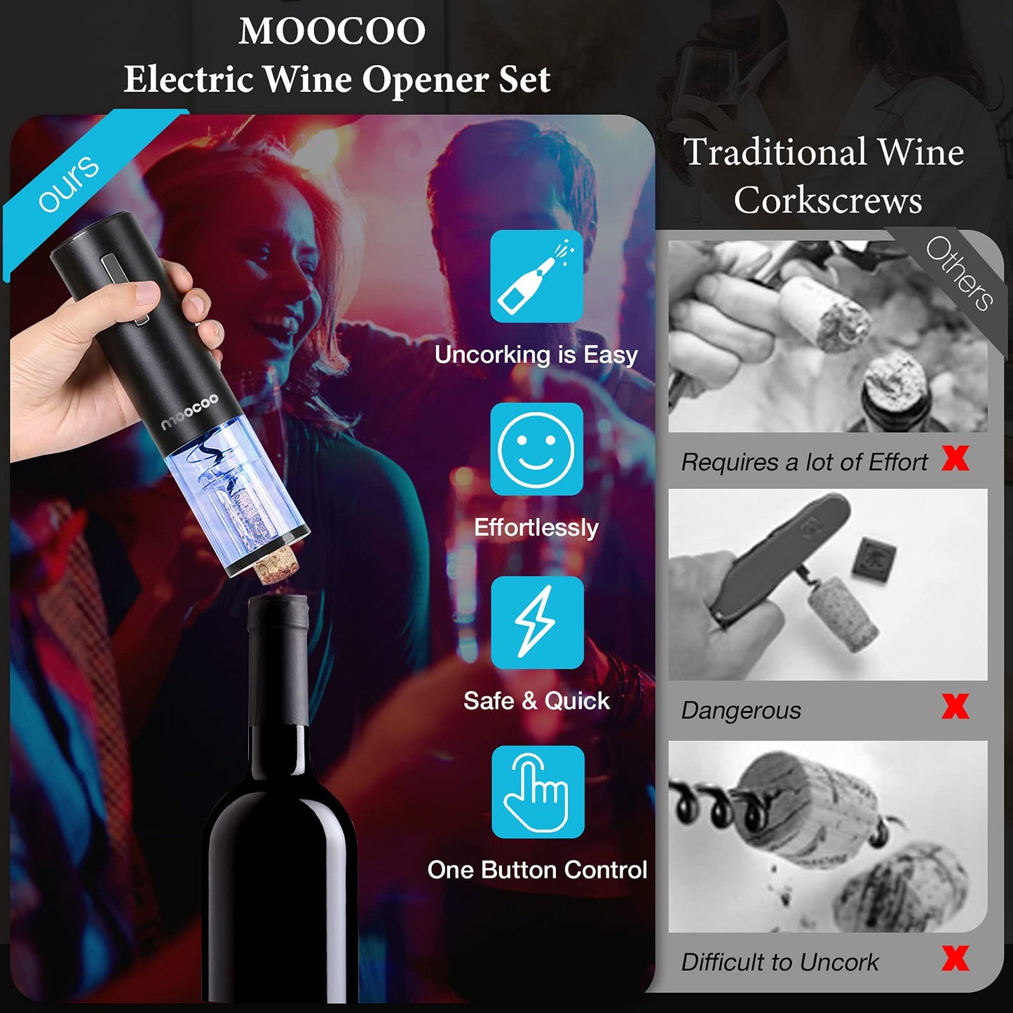 Electric Wine Opener Set