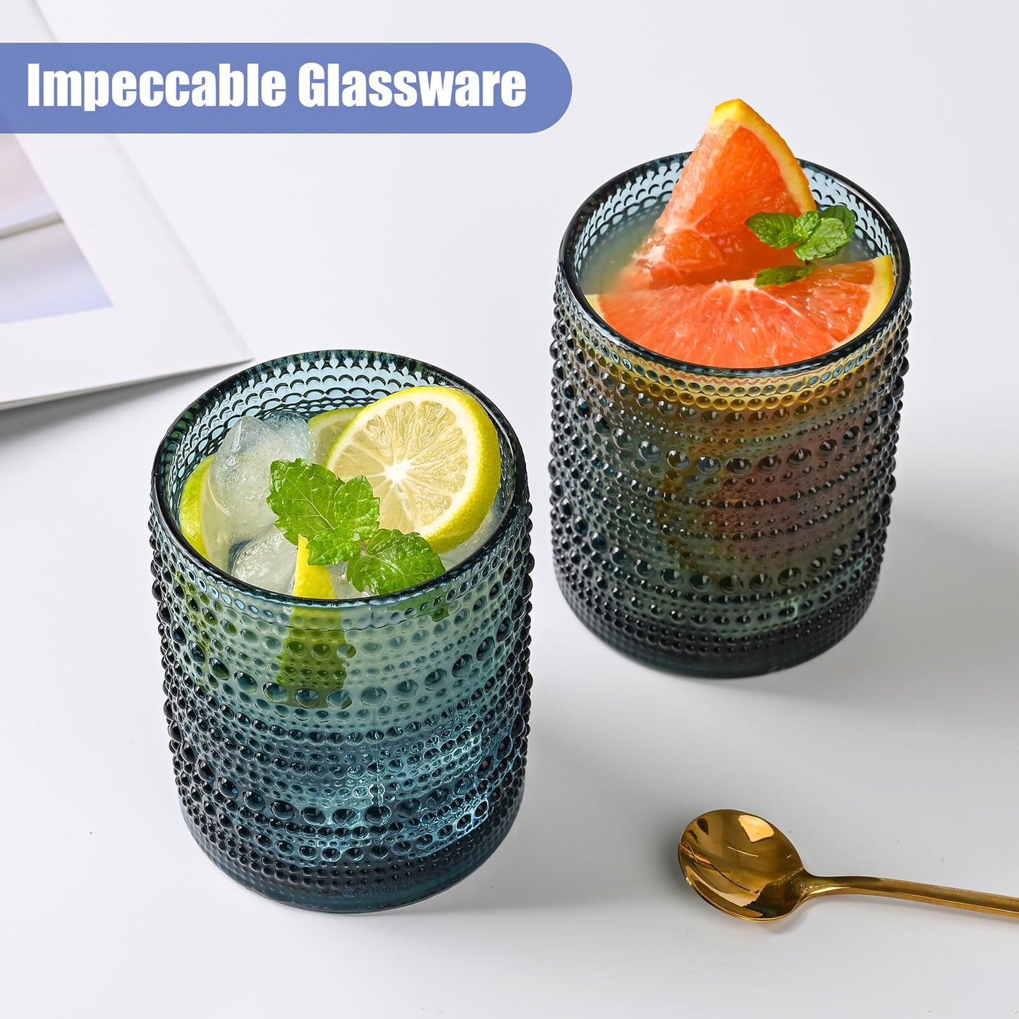 Vintage Drinking Glasses – Set of 6
