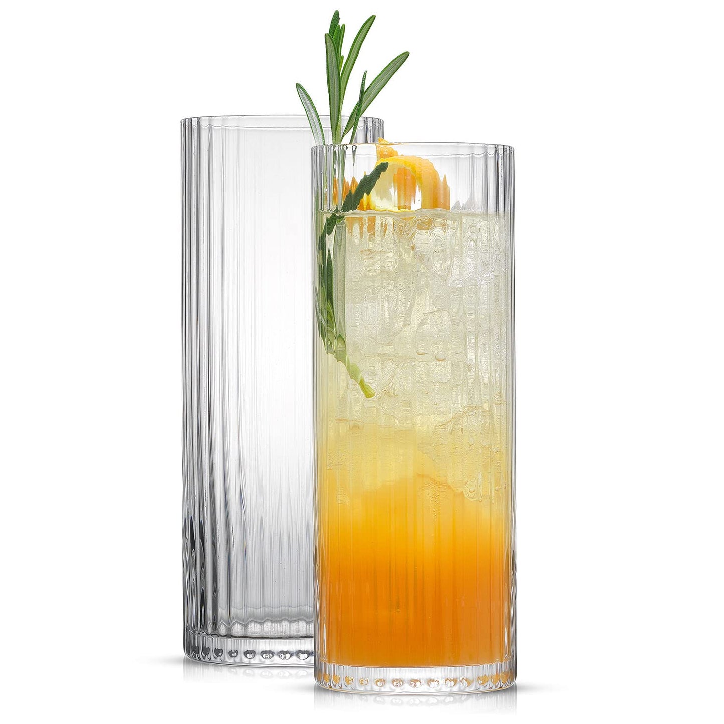 Fluted Highball Glasses - Set of 2