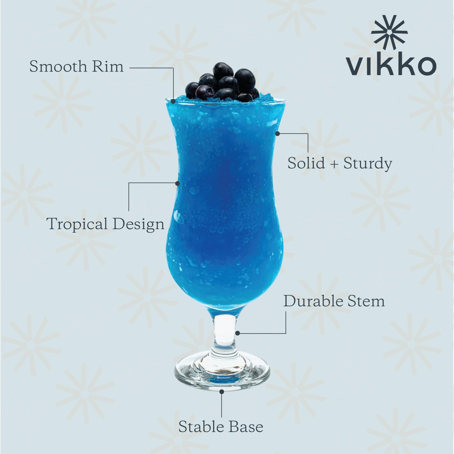 Tropical Cocktail Glasses – Set of 4