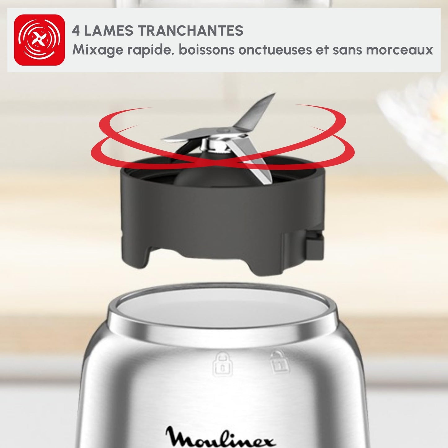 Mini blender 300 W – 2 bouteilles Tritan 0,6 L