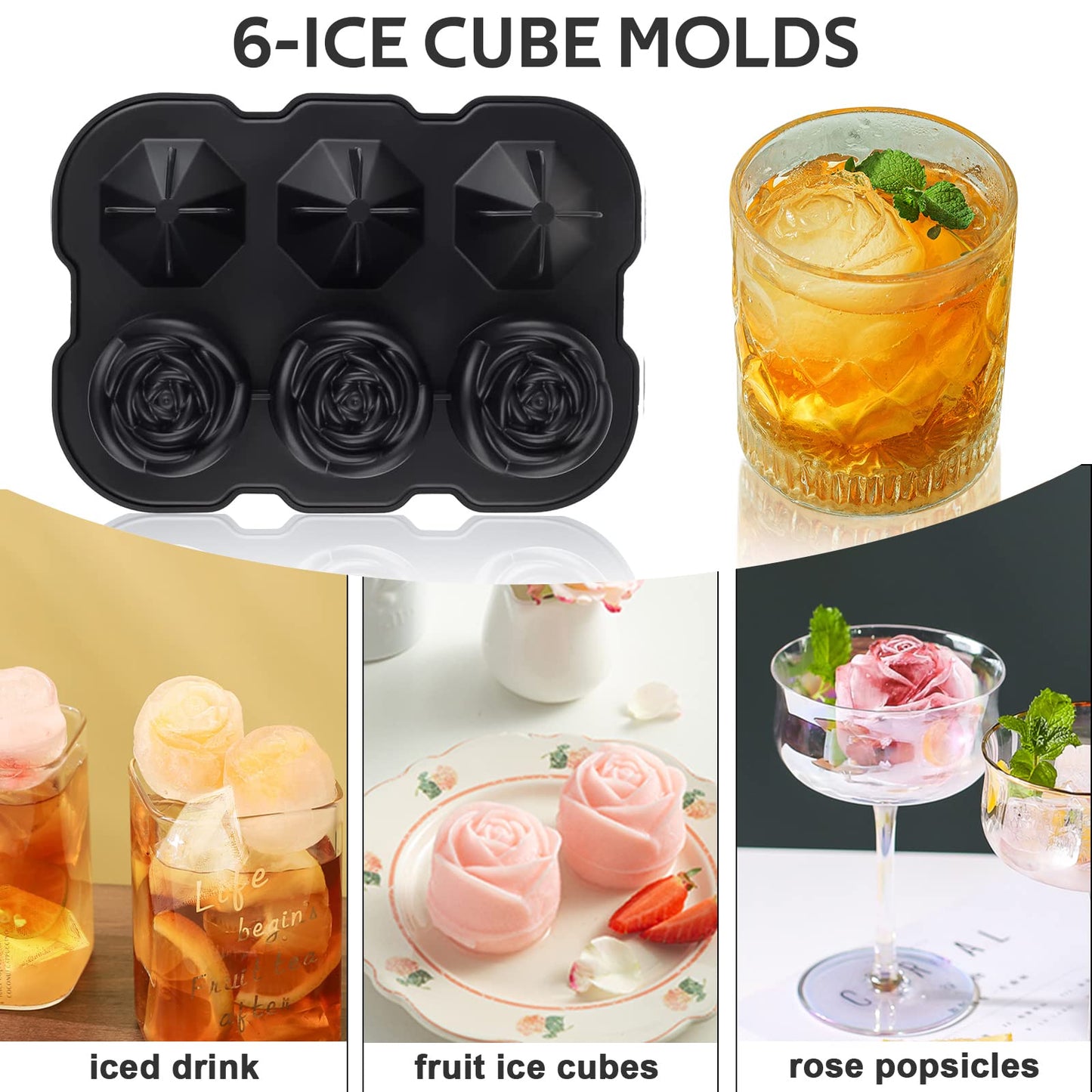 Rose & Diamond Ice Cube Tray