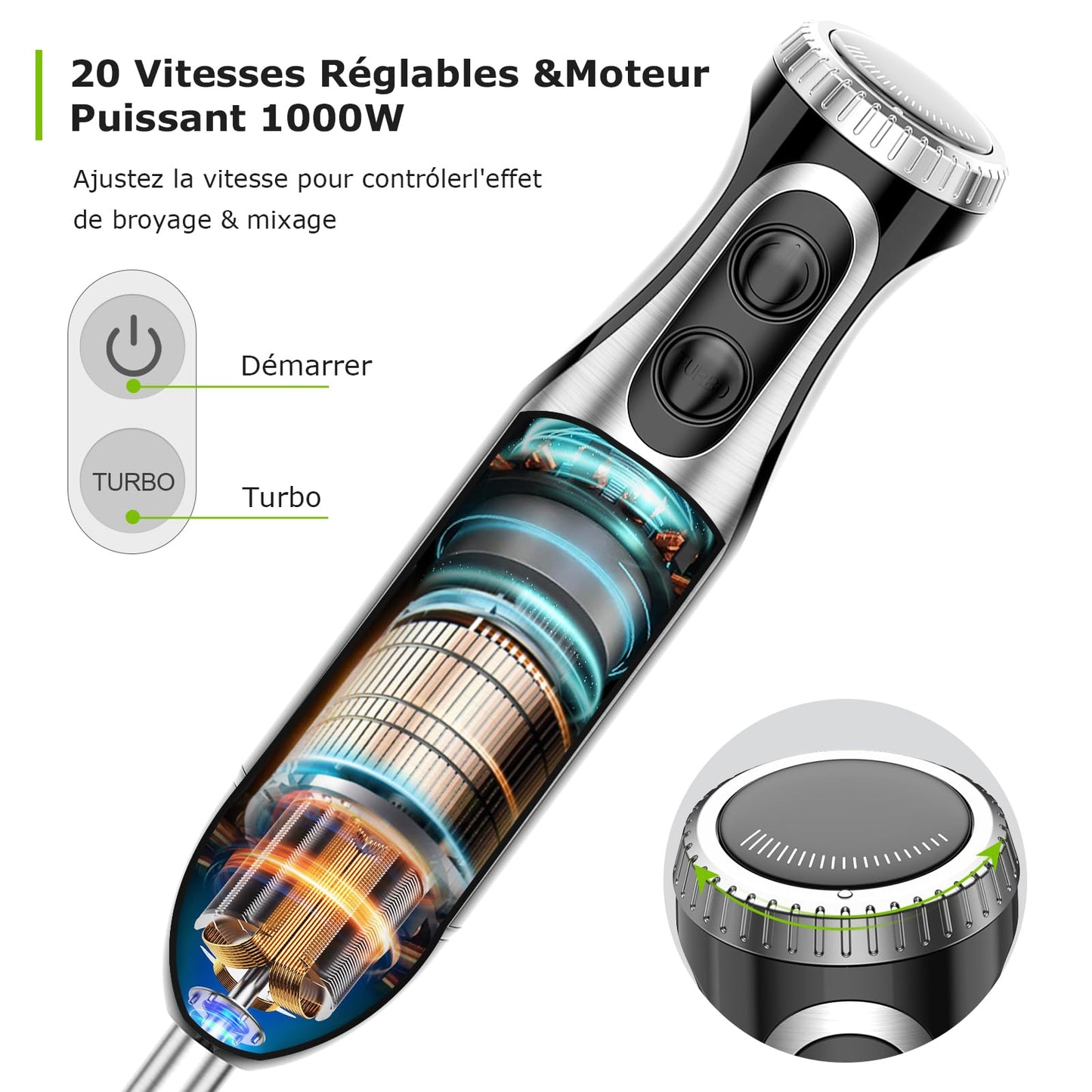 Mixeur Plongeant 4-en-1