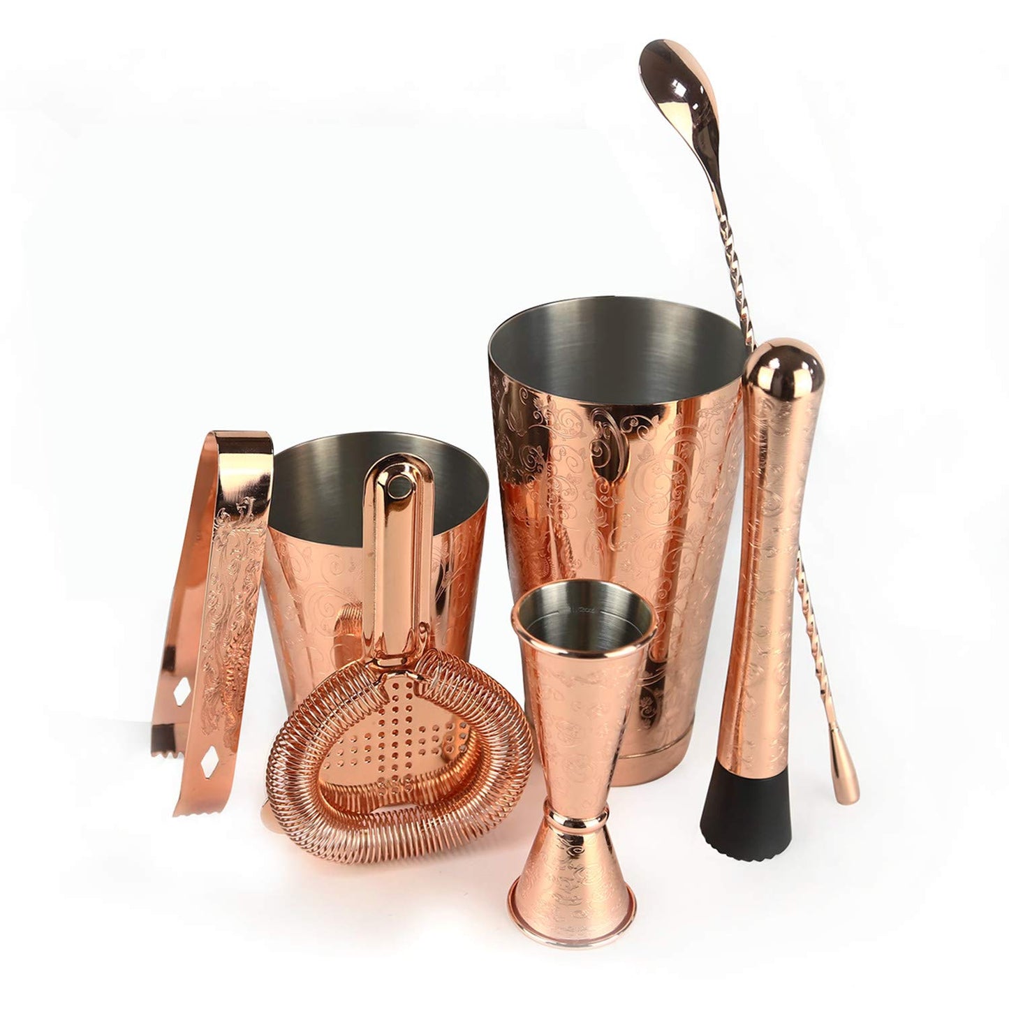 Luxury Copper-Plated Cocktail Shaker Set