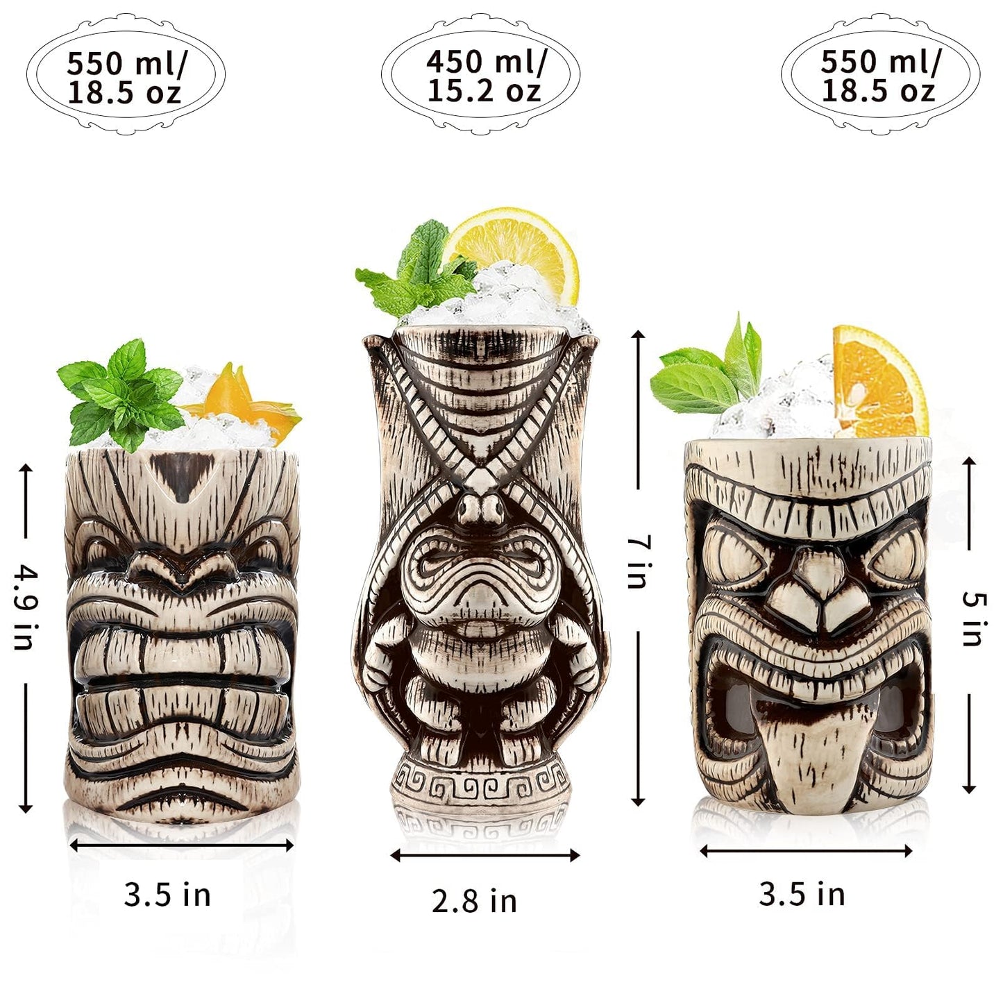 Tiki Mugs Set