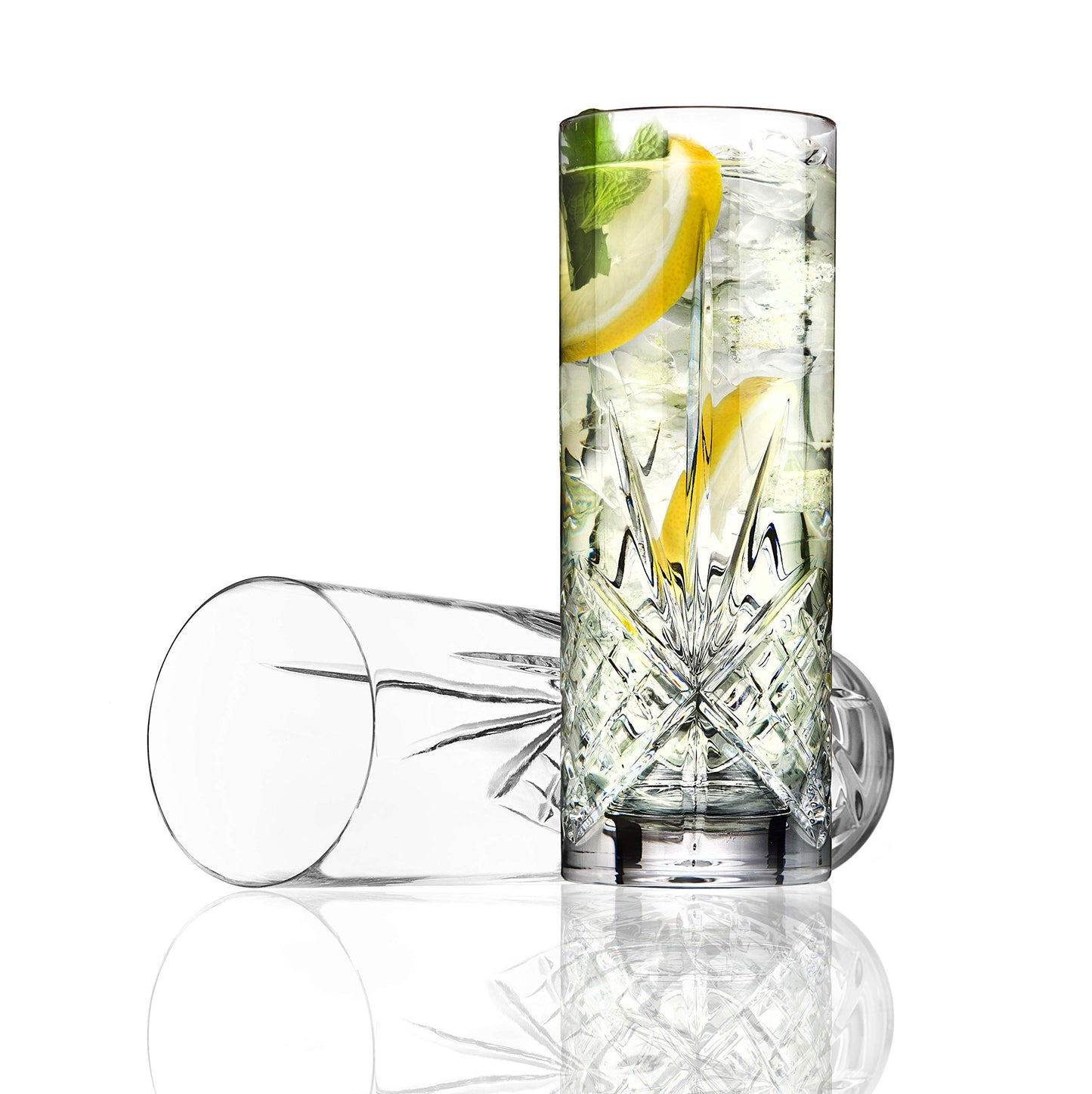 Dublin Crystal Tall All-Purpose Beverage Glasses – Set of 4