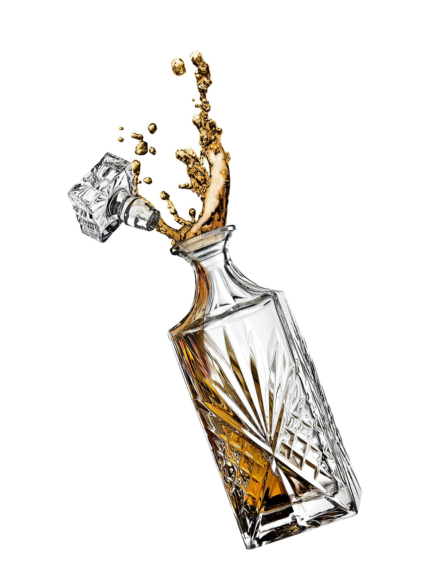 Whiskey Decanter Set with 2 Old Fashioned Whisky Glasses