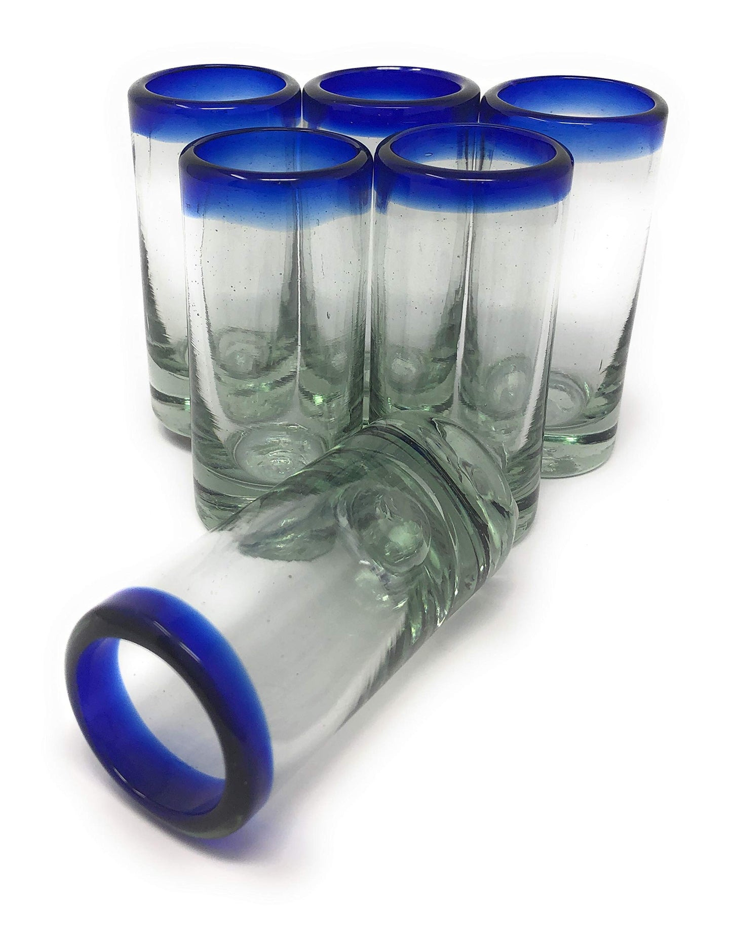 Hand Blown Mexican Tequila Shot Glasses â Set of 6
