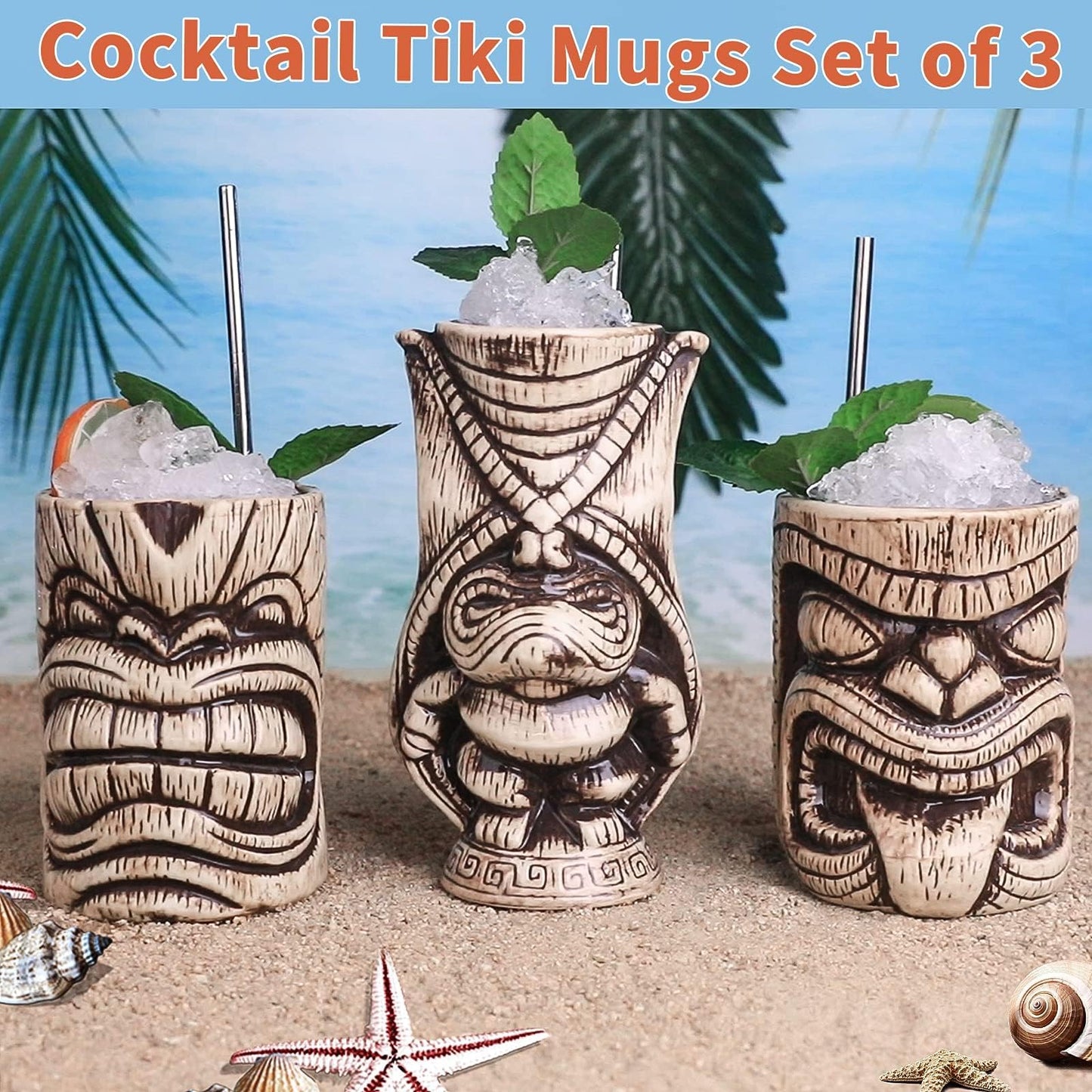 Tiki Mugs Set