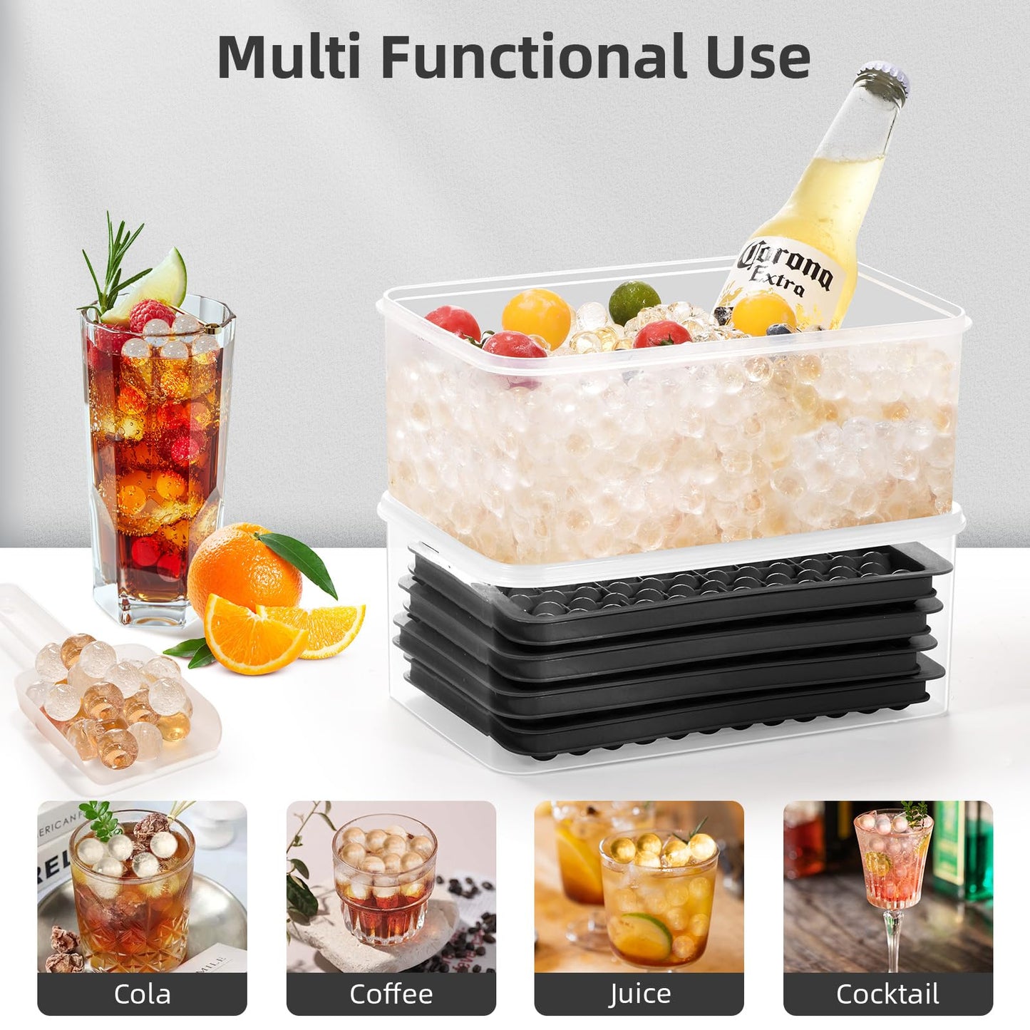 Mini Ice Ball Tray – Ice Cube Maker with Lid