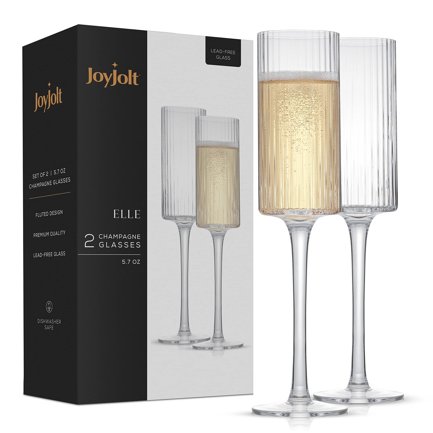 Champagne Glasses Flute - Set of 2