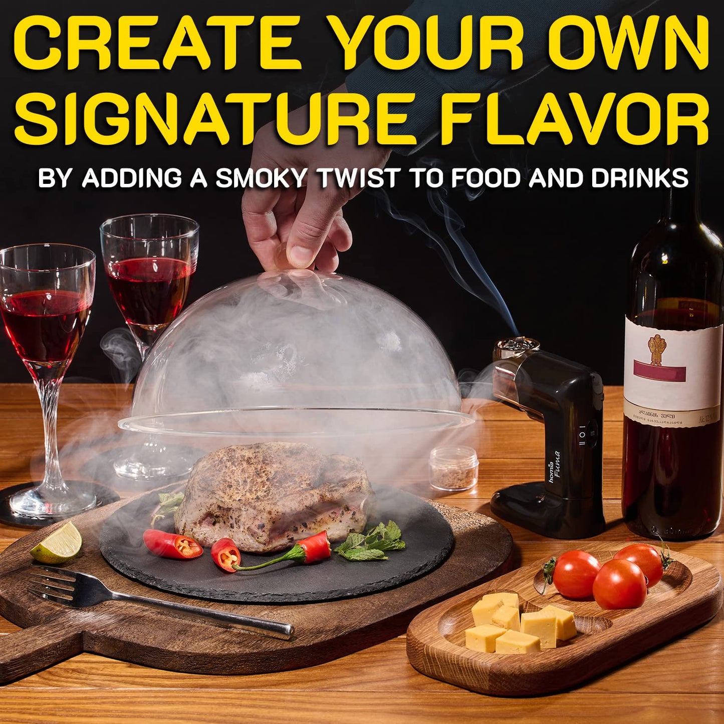 14-Piece Cocktail Smoker Kit with Dome, Wood Chips & Smoke Infuser