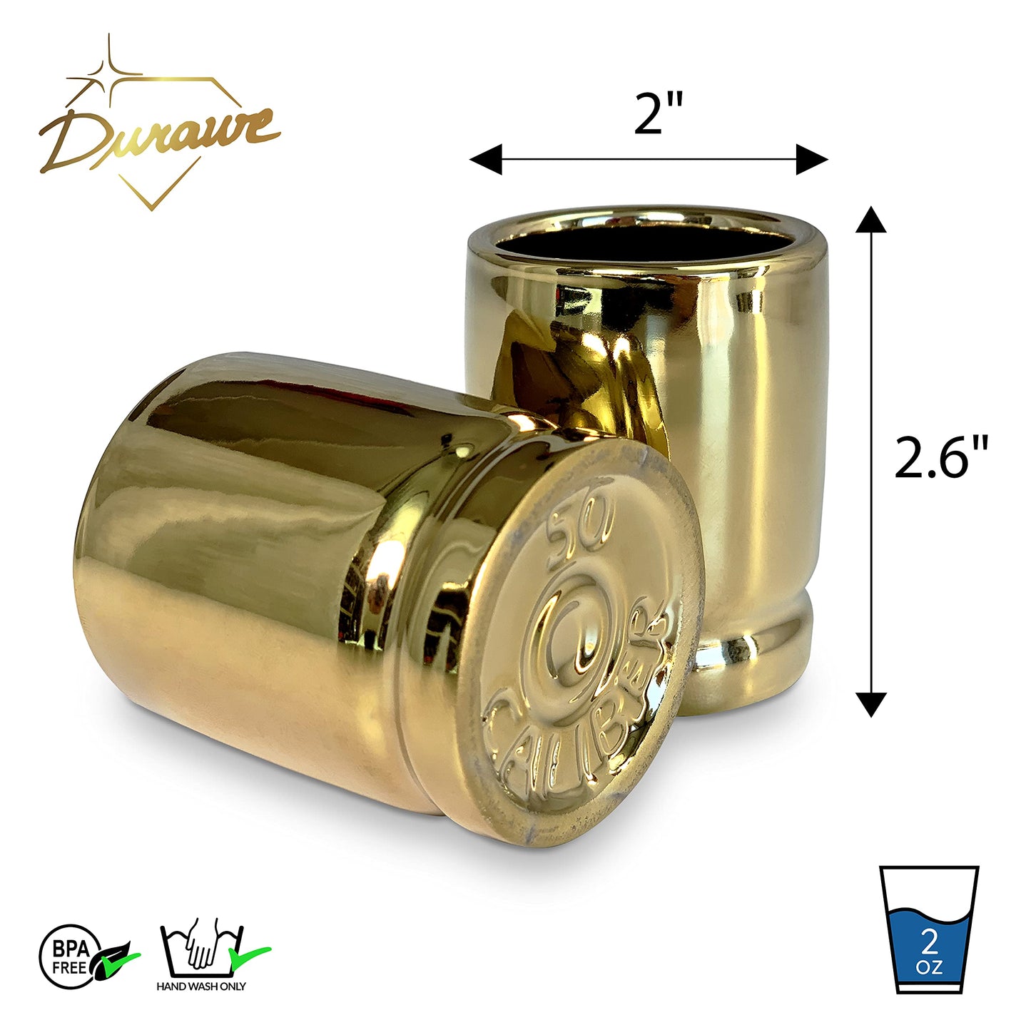50 Caliber Shot Glass - Set of 4