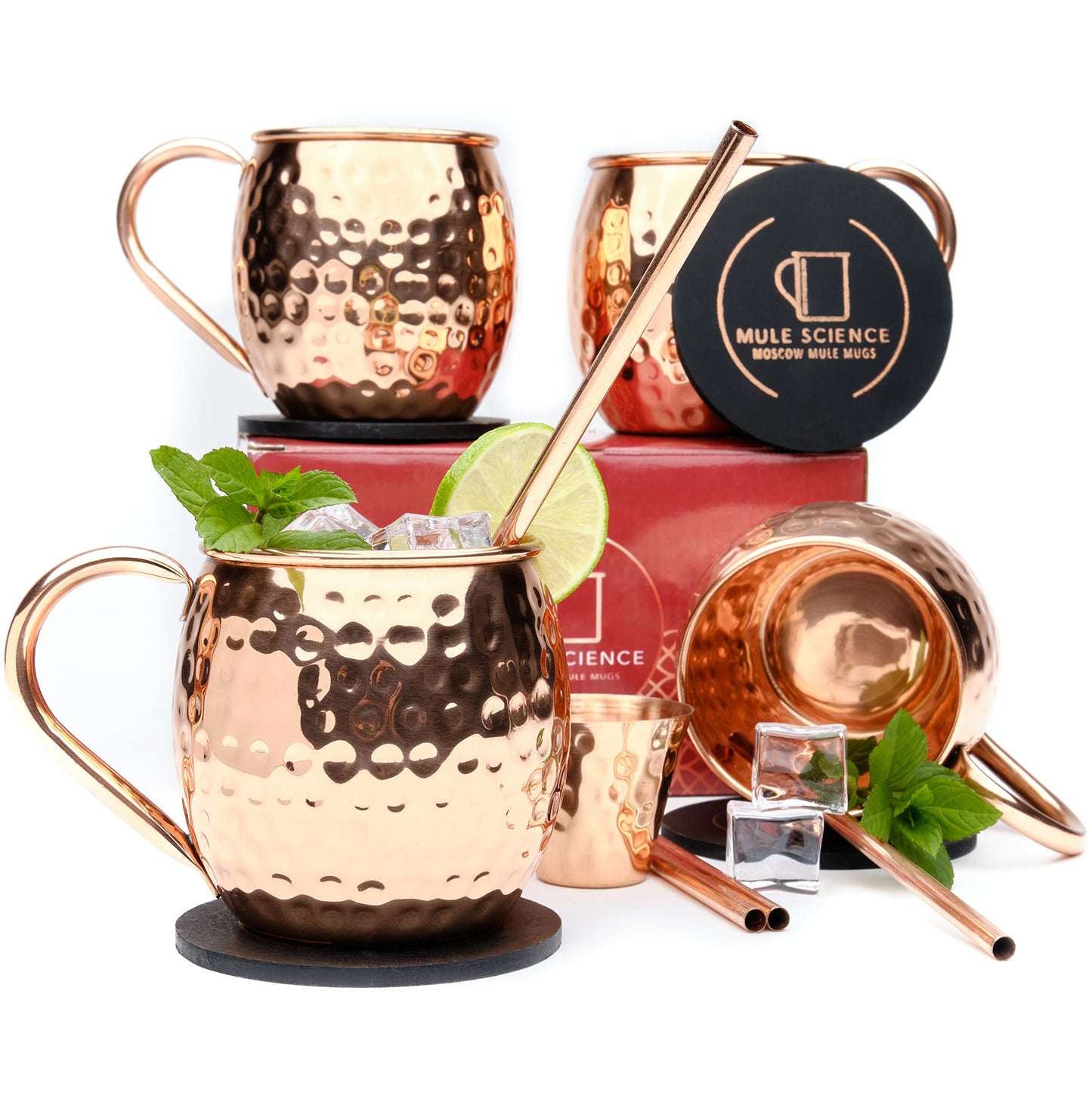 Mixology Moscow Mule Mugs - Set of 4