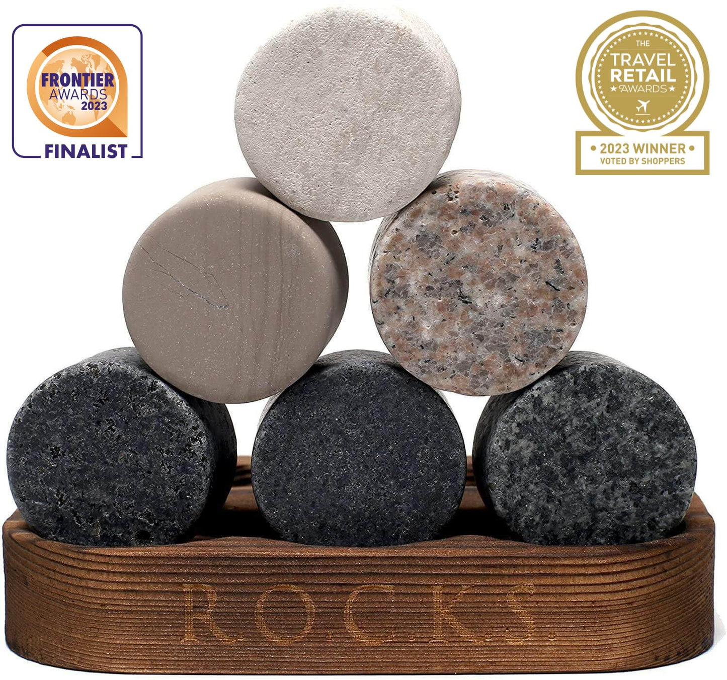Premium Granite Whiskey Stones – Set of 6