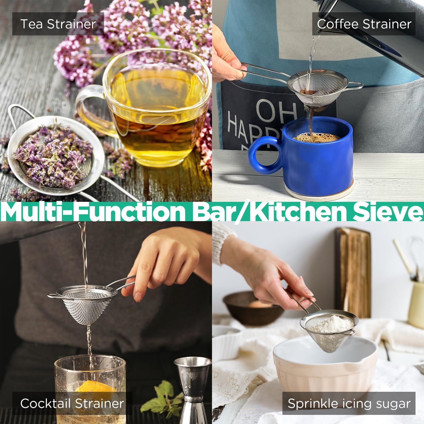 Stainless Steel Fine Mesh Cocktail Strainer