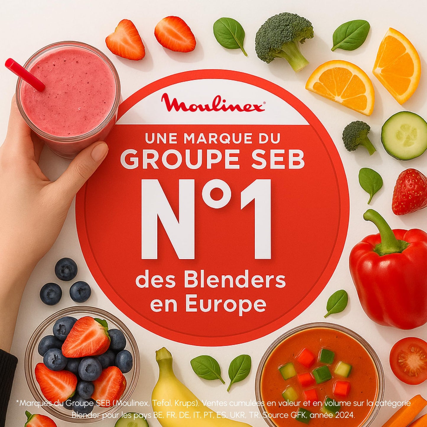 Mini blender 300 W – 2 bouteilles Tritan 0,6 L