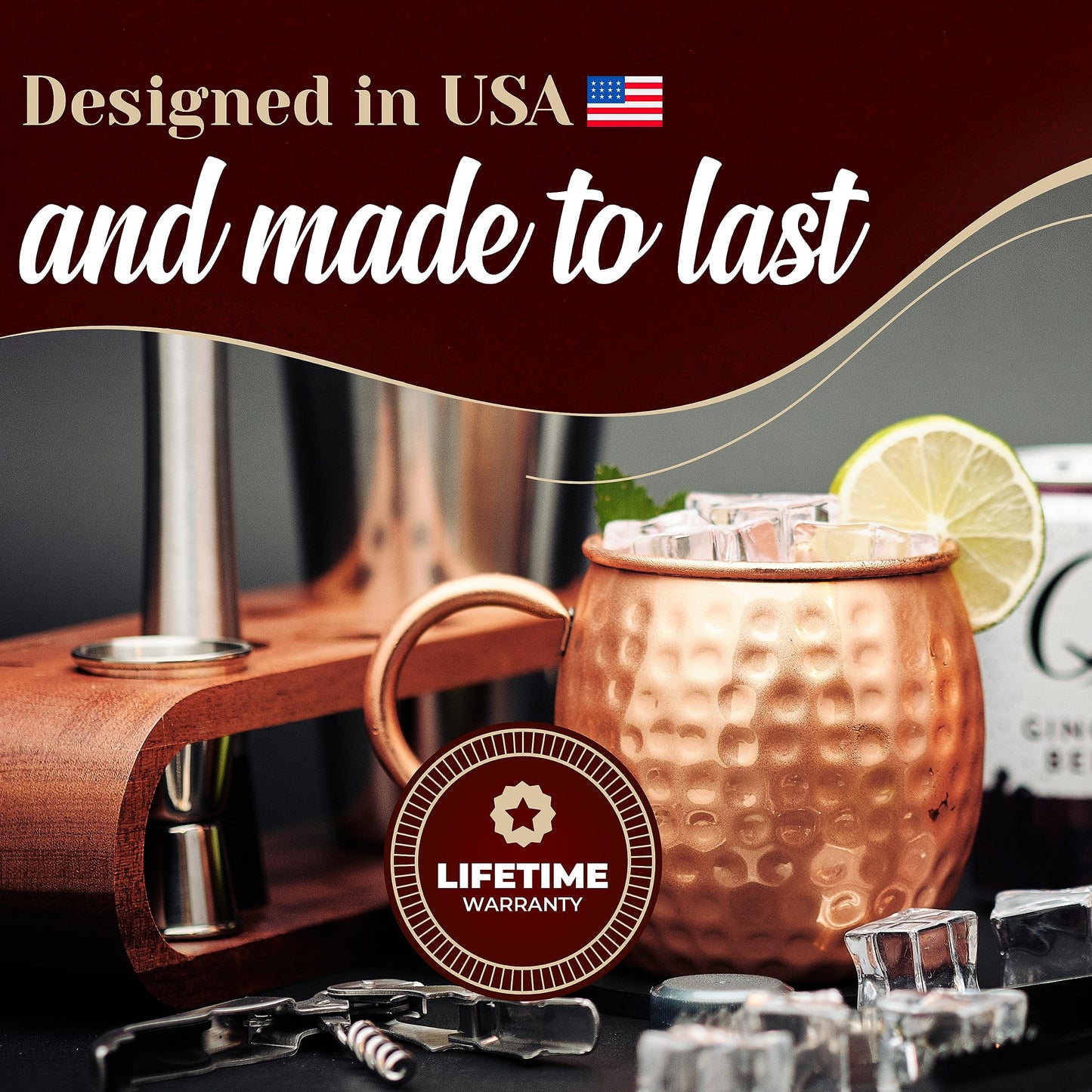 Mixology Moscow Mule Mugs - Set of 4