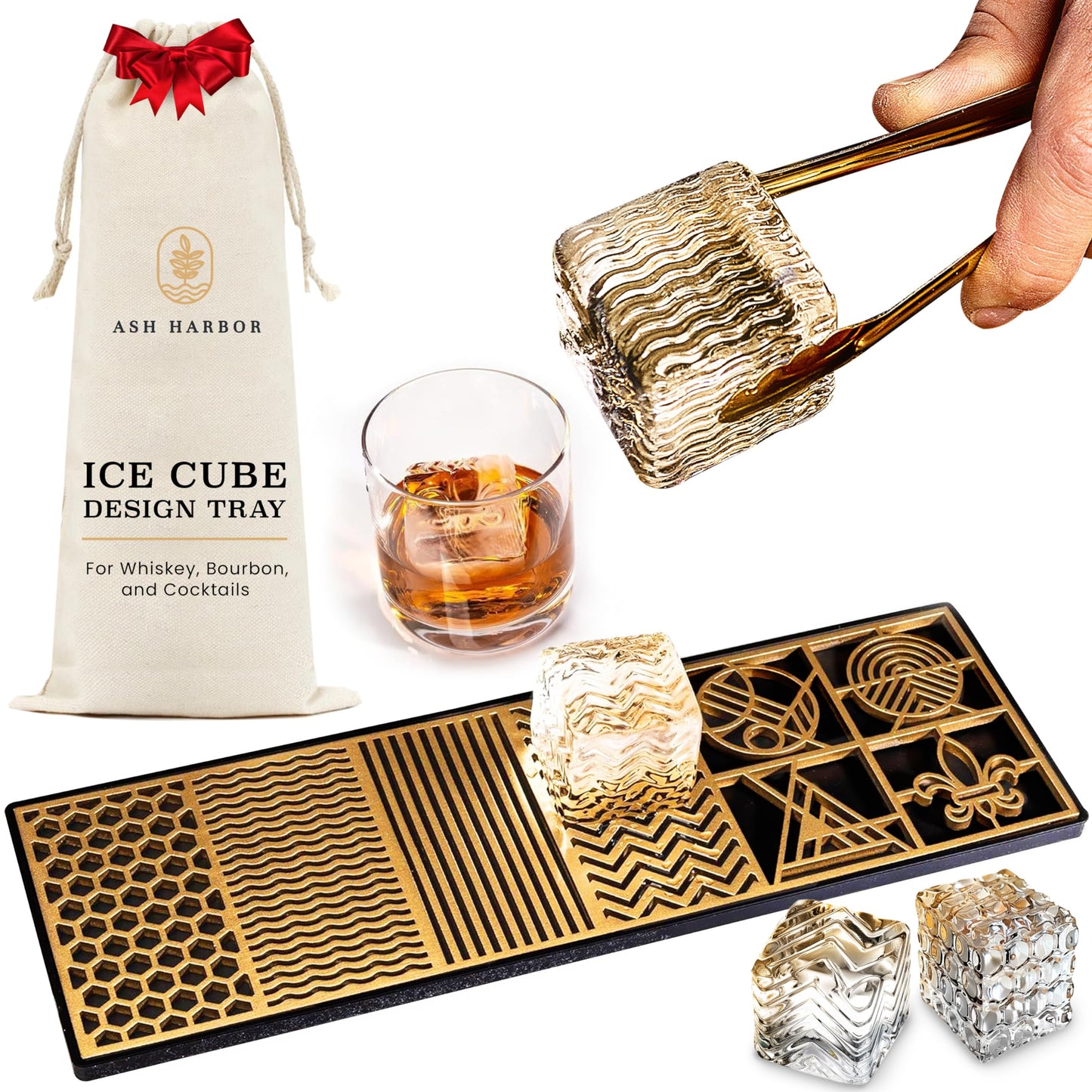 Ash Harbor Patterned Ice Cube Mold