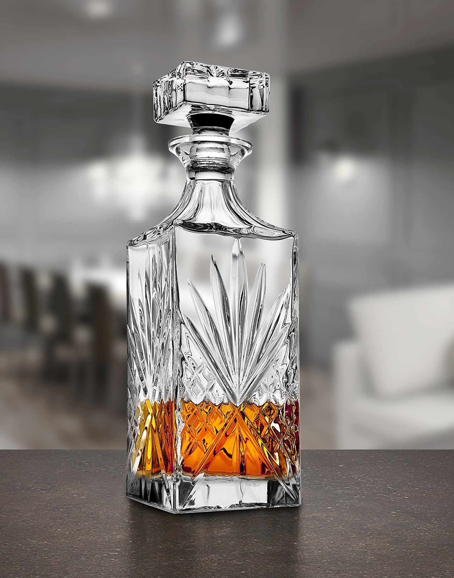 Whiskey Decanter Set with 2 Old Fashioned Whisky Glasses