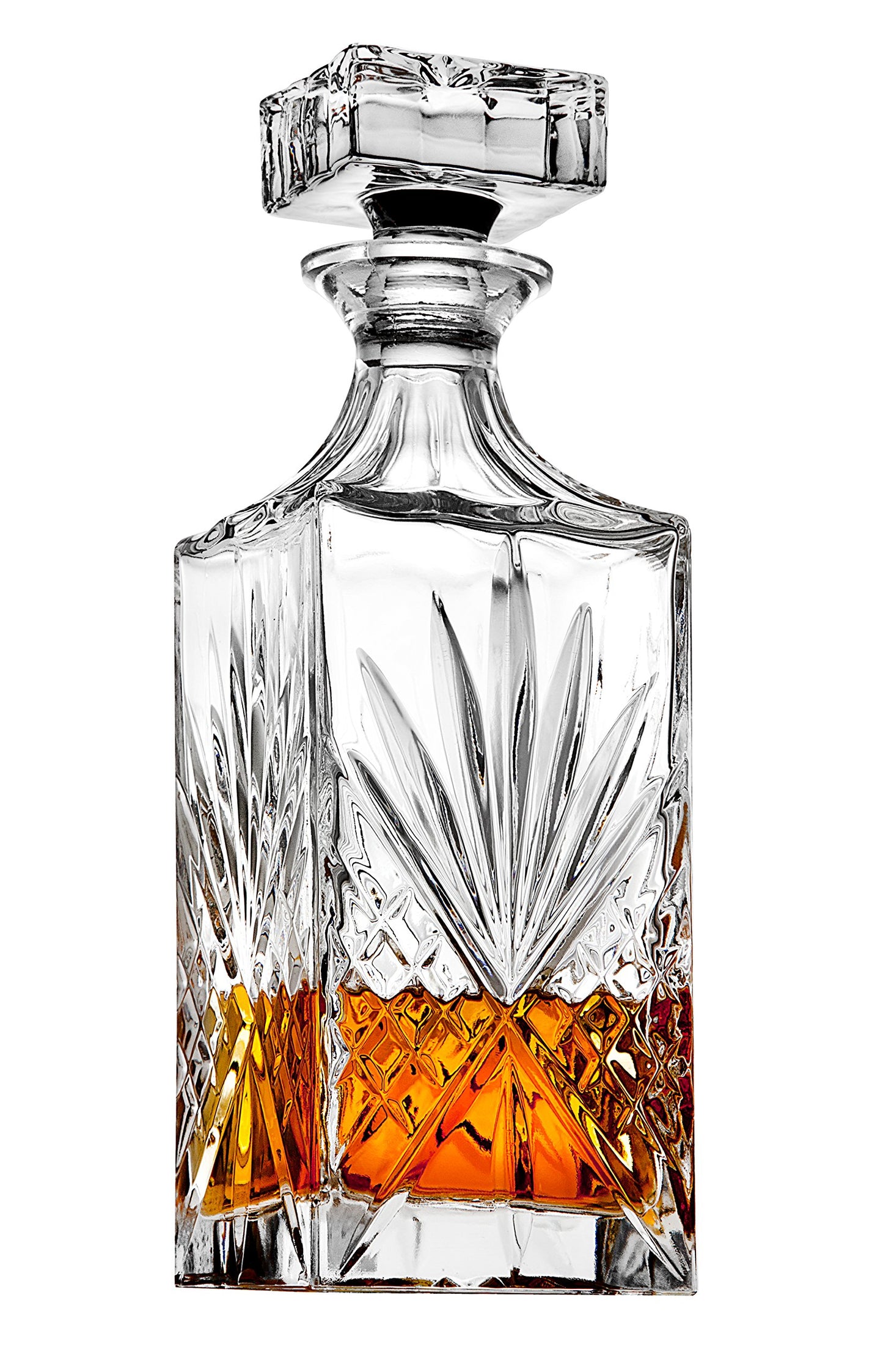 Whiskey Decanter Set with 2 Old Fashioned Whisky Glasses