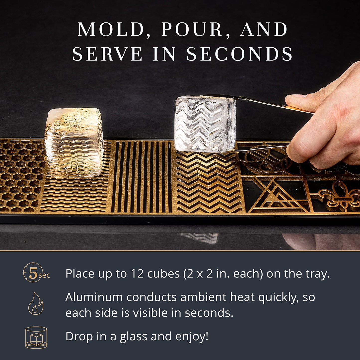 Ash Harbor Patterned Ice Cube Mold